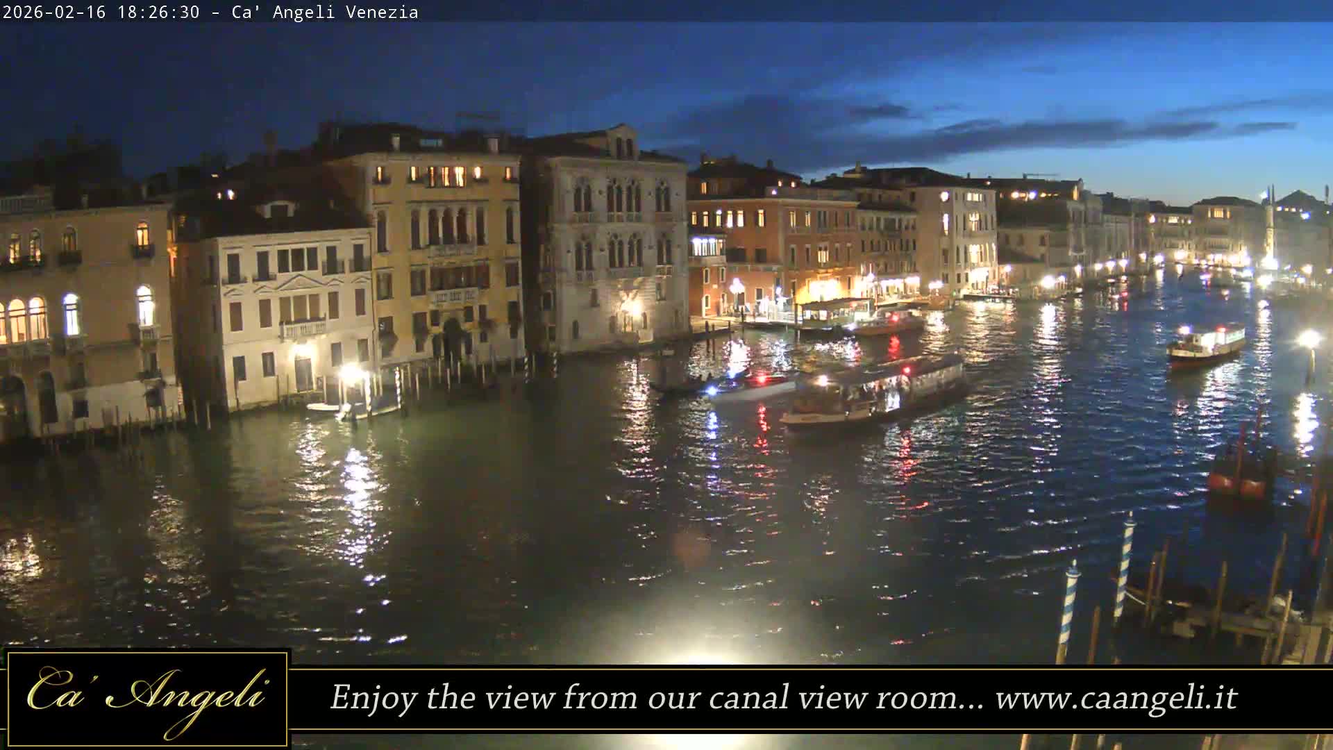 Grand Canal in Venezia Panaromic Live Cam - Venice, Veneto, Italy