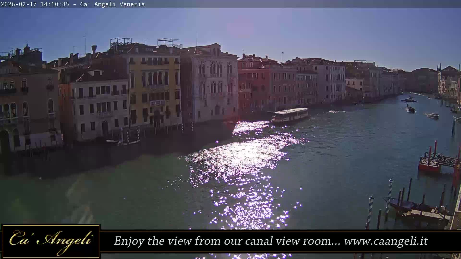 Grand Canal in Venezia Panaromic Live Cam - Venice, Veneto, Italy