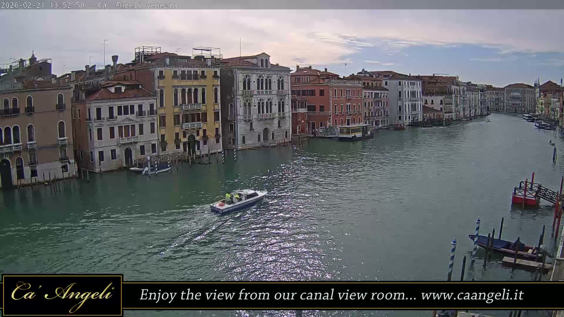 Grand Canal in Venezia Panaromic Live Cam - Venice, Veneto, Italy