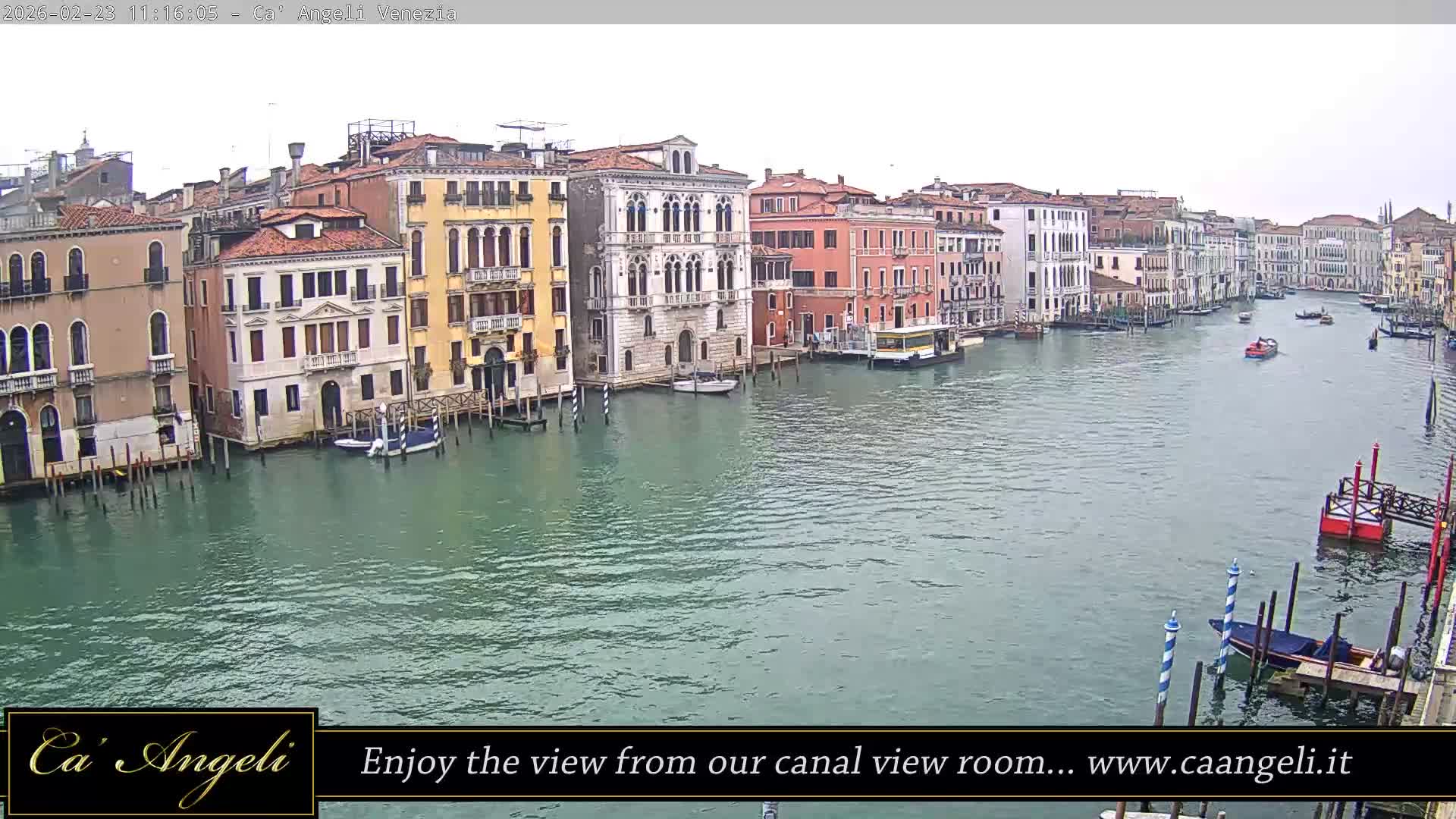 Grand Canal in Venezia Panaromic Live Cam - Venice, Veneto, Italy