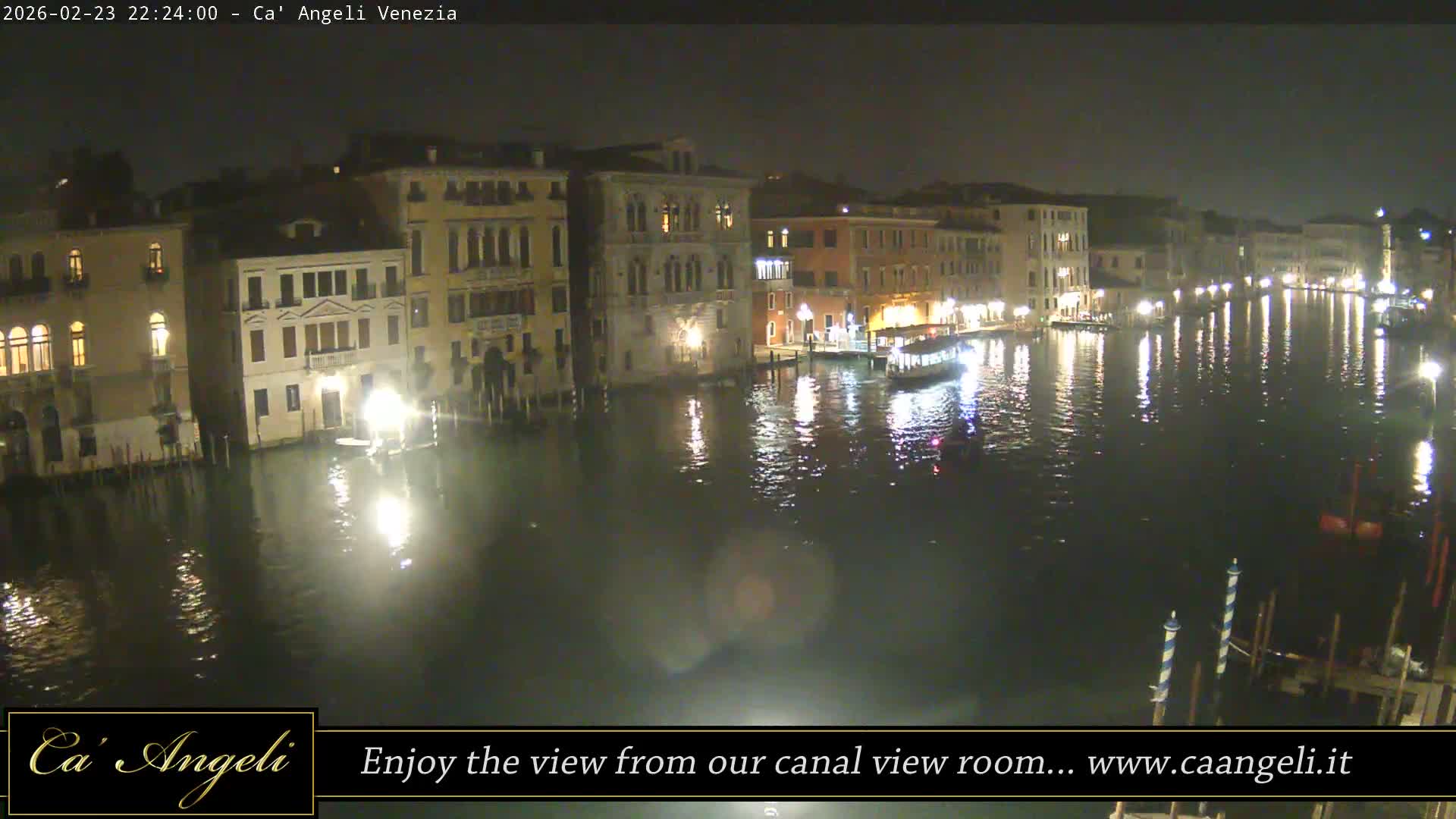 Grand Canal in Venezia Panaromic Live Cam - Venice, Veneto, Italy