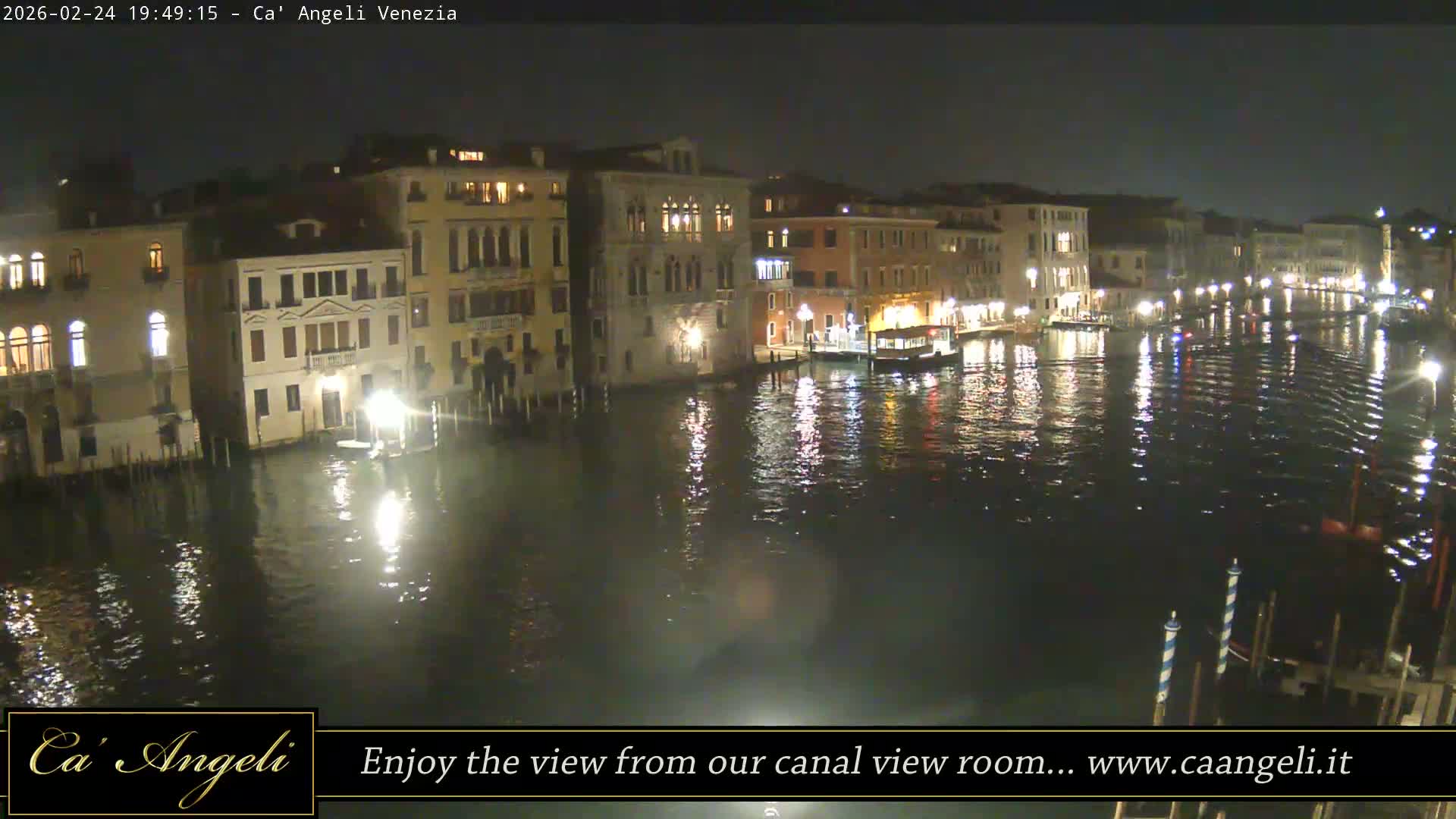 Grand Canal in Venezia Panaromic Live Cam - Venice, Veneto, Italy