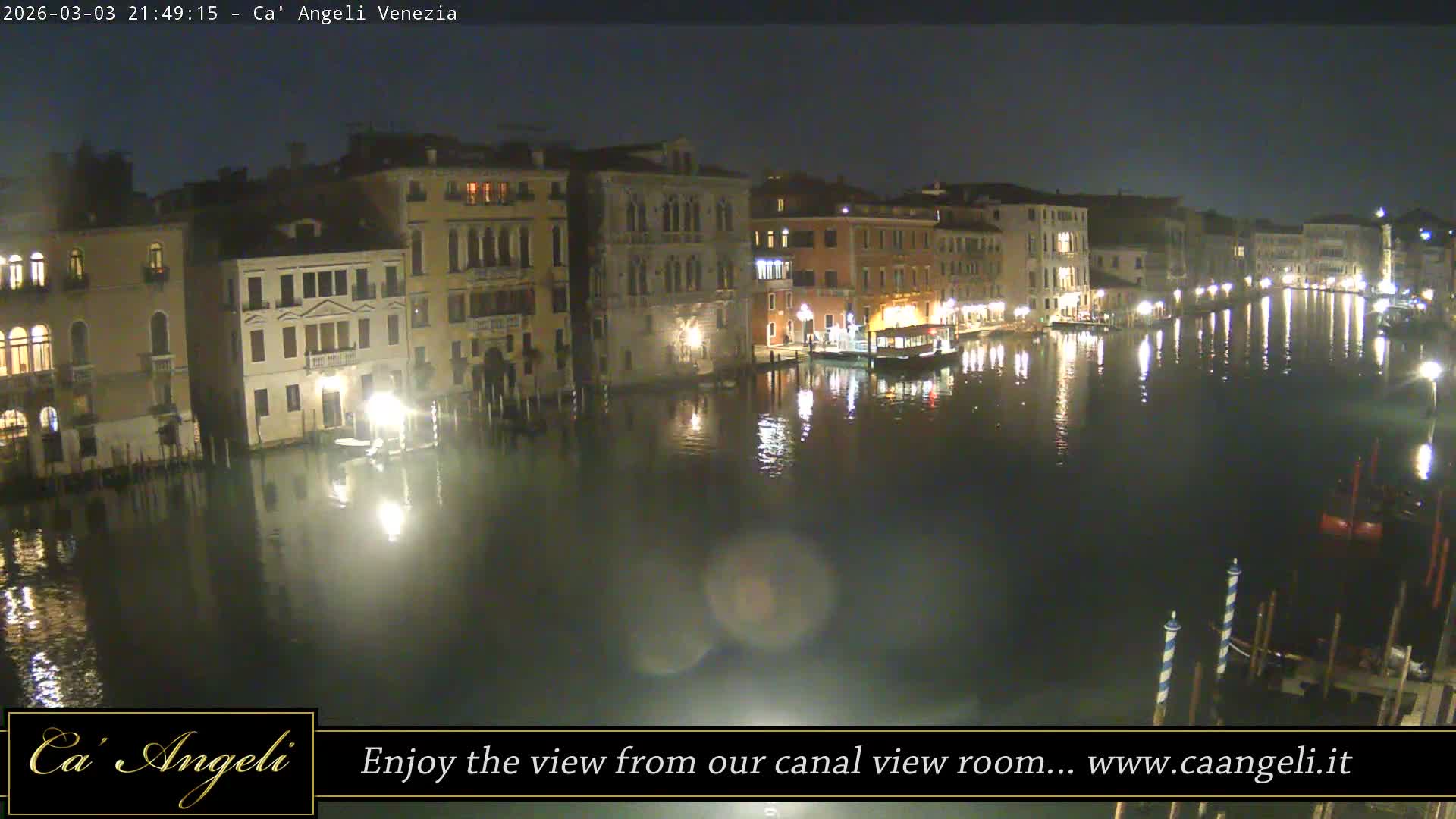 Grand Canal in Venezia Panaromic Live Cam - Venice, Veneto, Italy