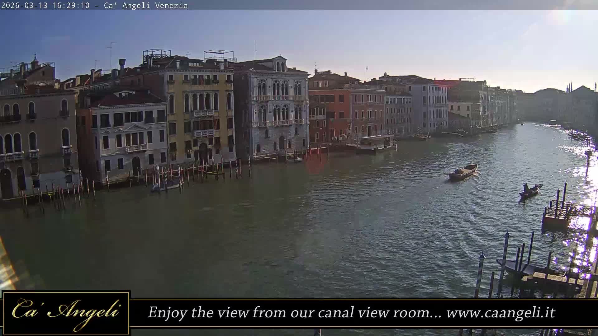 Grand Canal in Venezia Panaromic Live Cam - Venice, Veneto, Italy