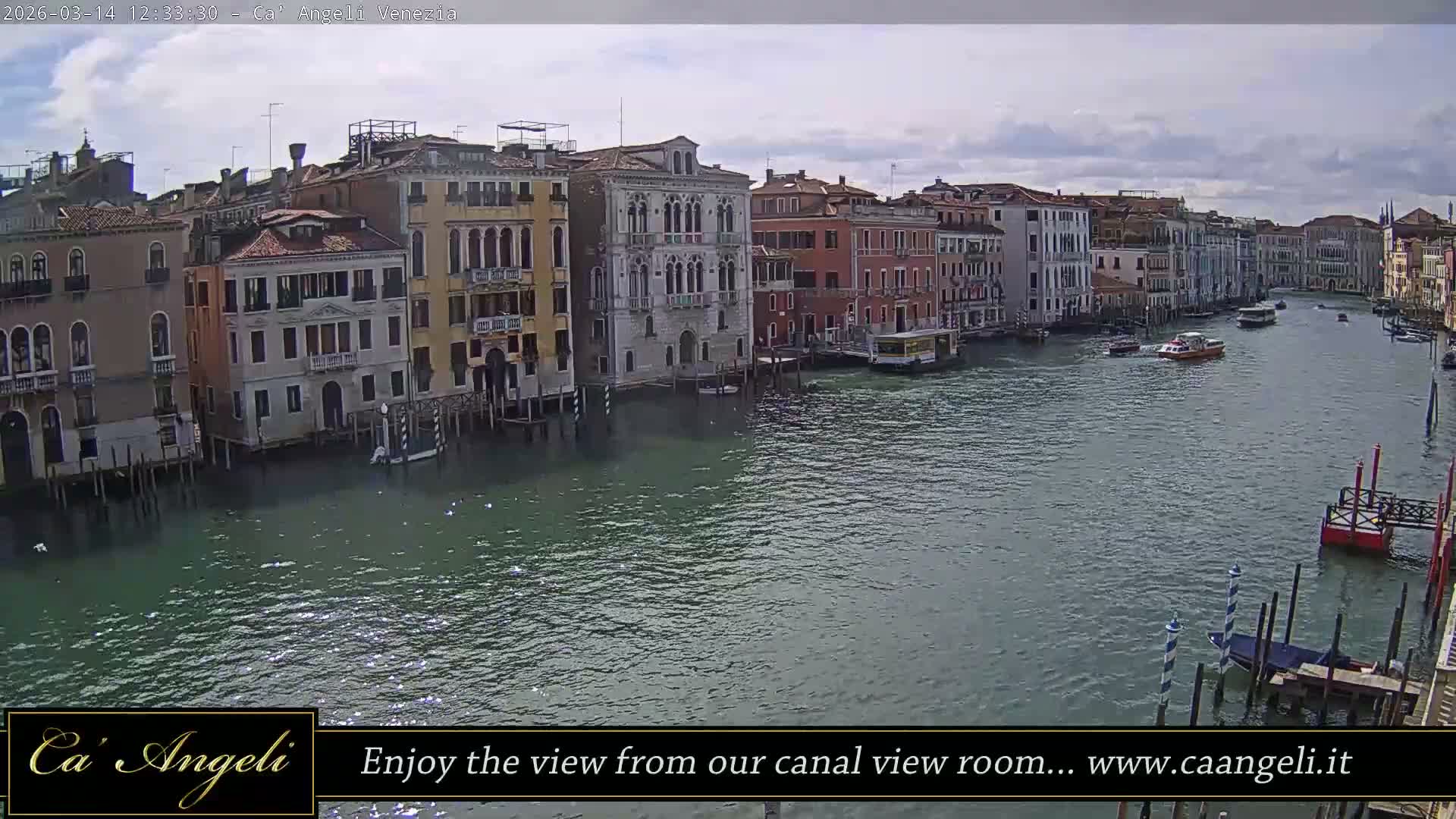 Grand Canal in Venezia Panaromic Live Cam - Venice, Veneto, Italy
