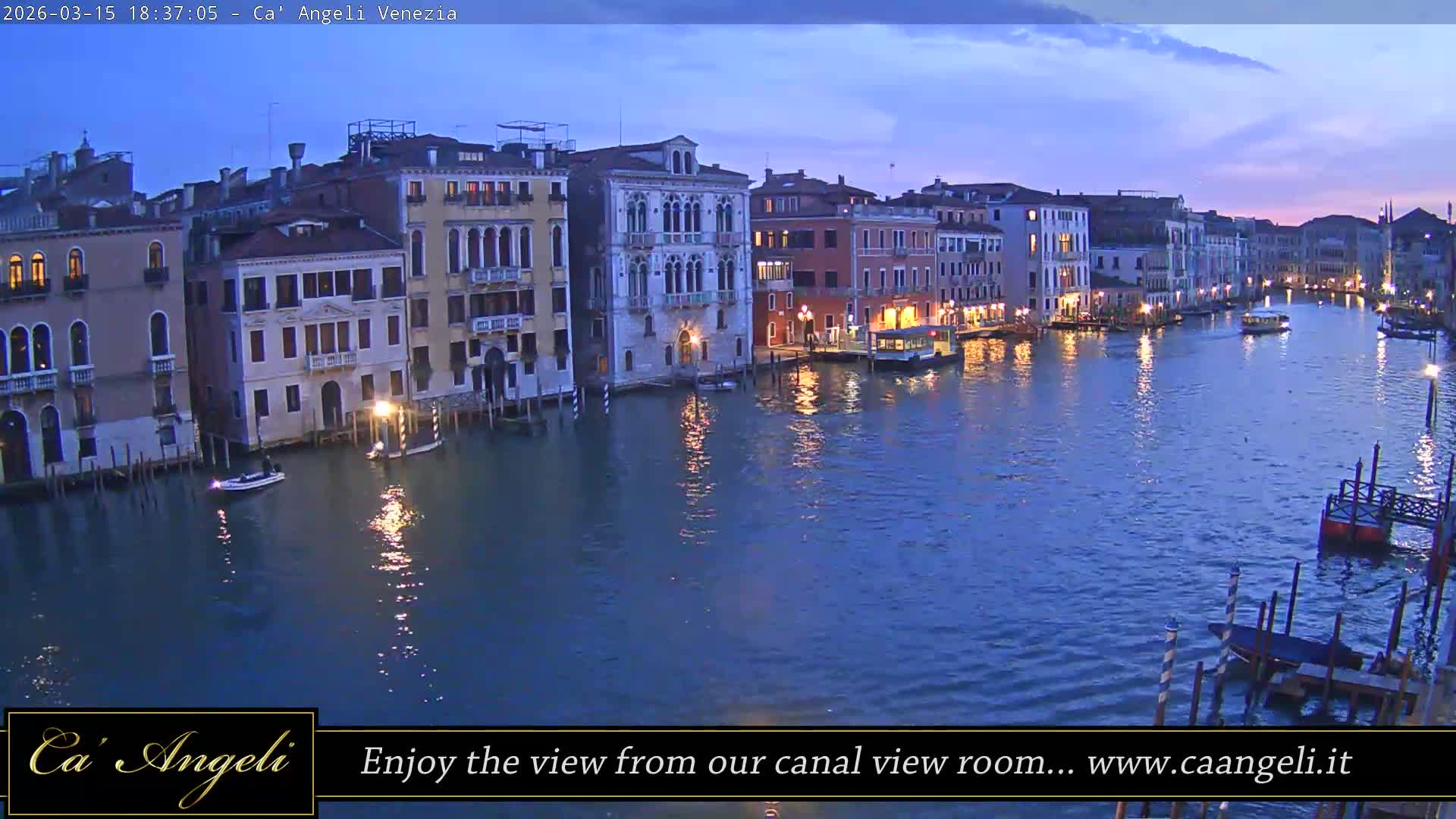 Grand Canal in Venezia Panaromic Live Cam - Venice, Veneto, Italy