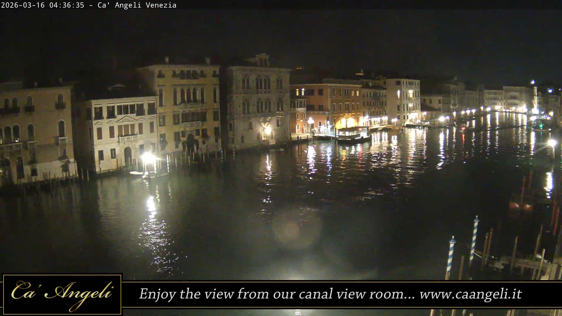 Grand Canal in Venezia Panaromic Live Cam - Venice, Veneto, Italy
