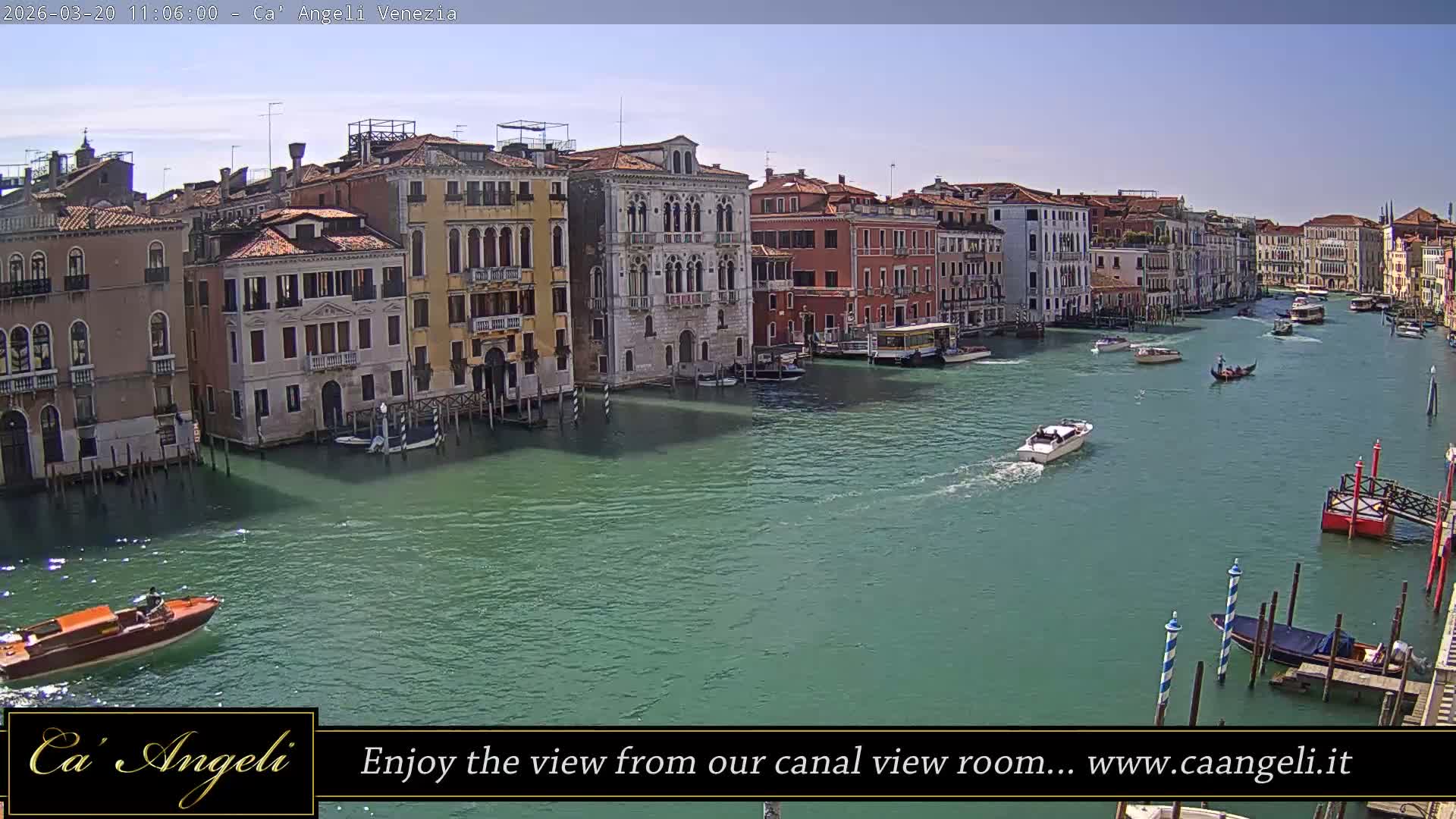 Grand Canal in Venezia Panaromic Live Cam - Venice, Veneto, Italy