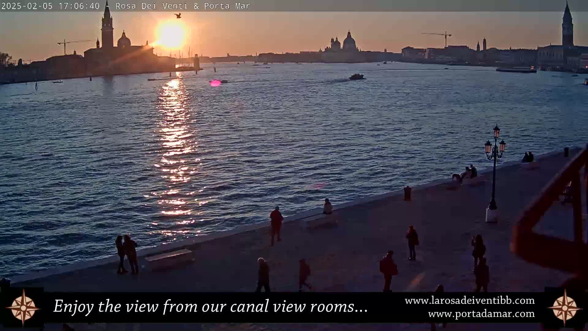 Venice Giudecca Island from San Marco Basin Live Cam - Veneto, Italy