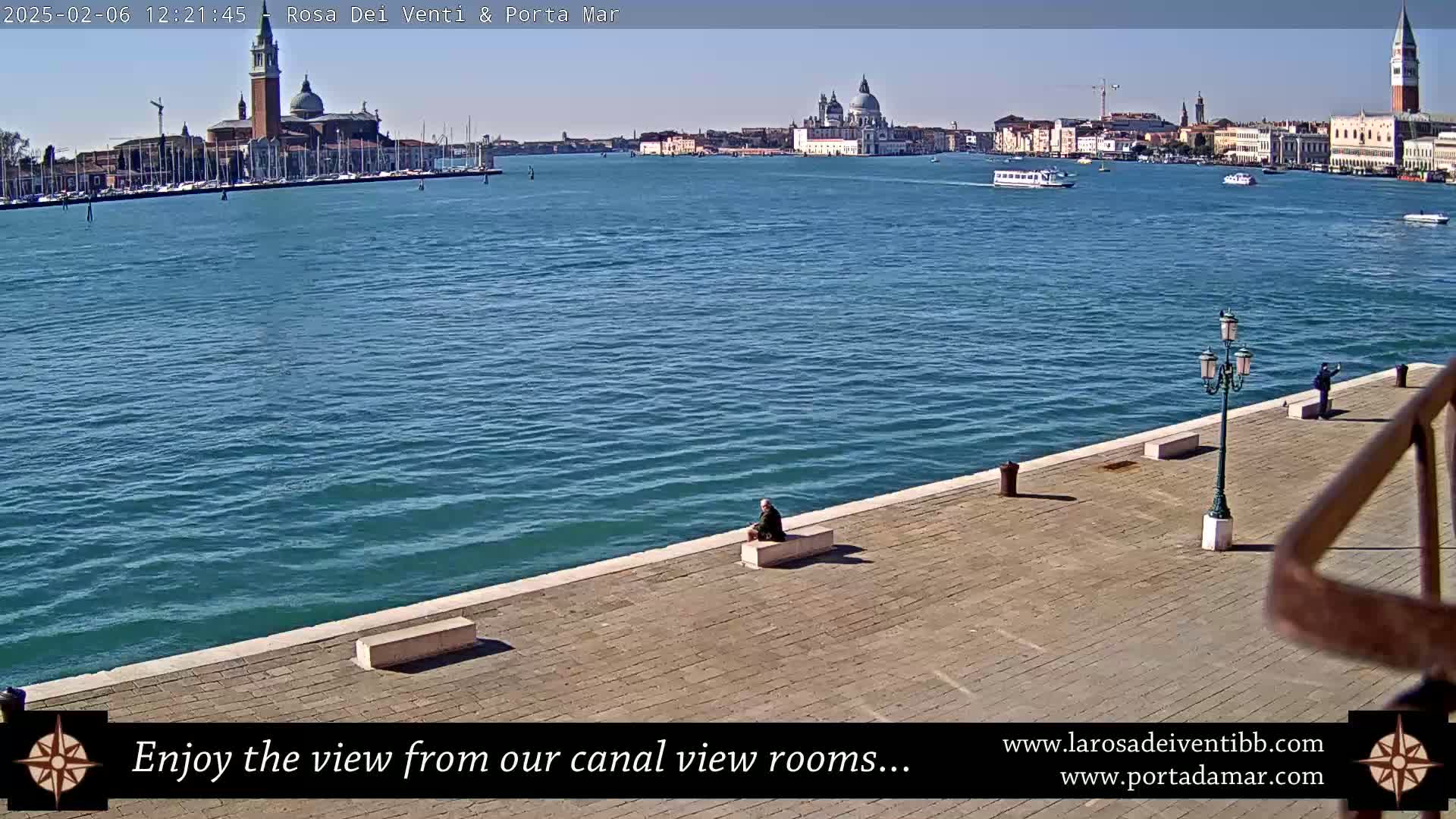 Venice Giudecca Island from San Marco Basin Live Cam - Veneto, Italy