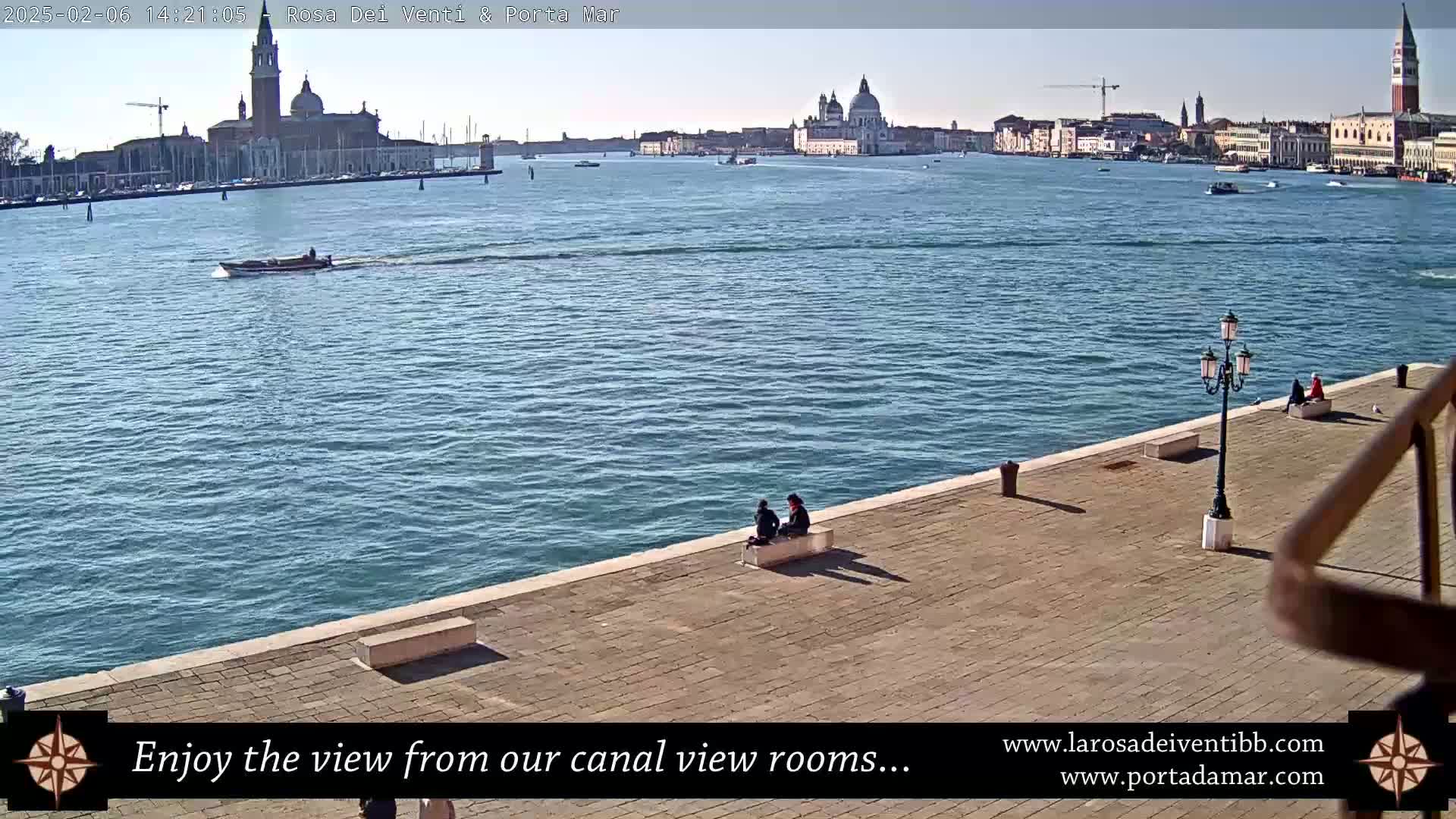 Venice Giudecca Island from San Marco Basin Live Cam - Veneto, Italy