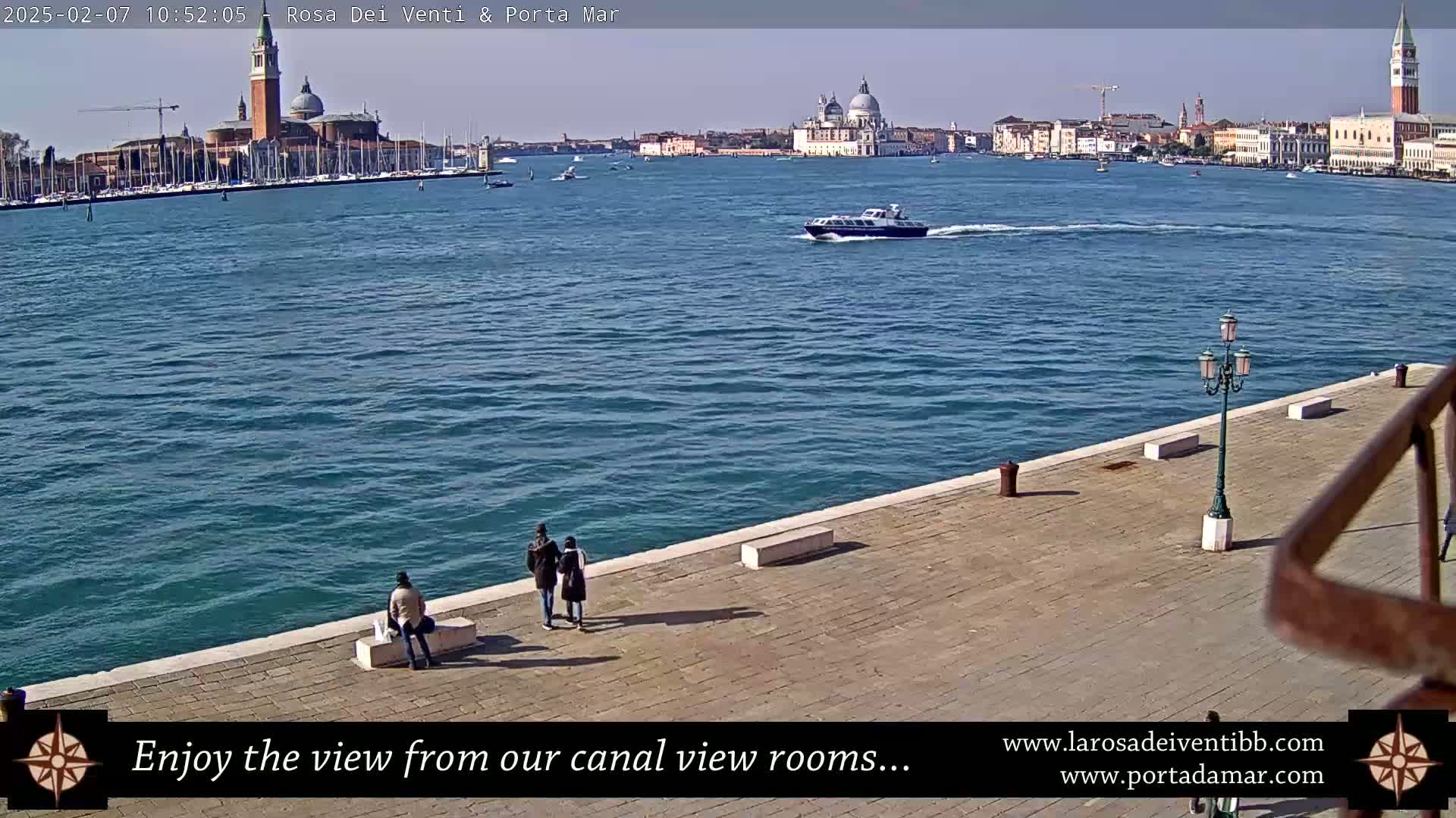 Venice Giudecca Island from San Marco Basin Live Cam - Veneto, Italy
