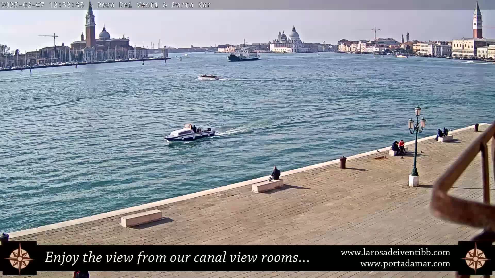 Venice Giudecca Island from San Marco Basin Live Cam - Veneto, Italy