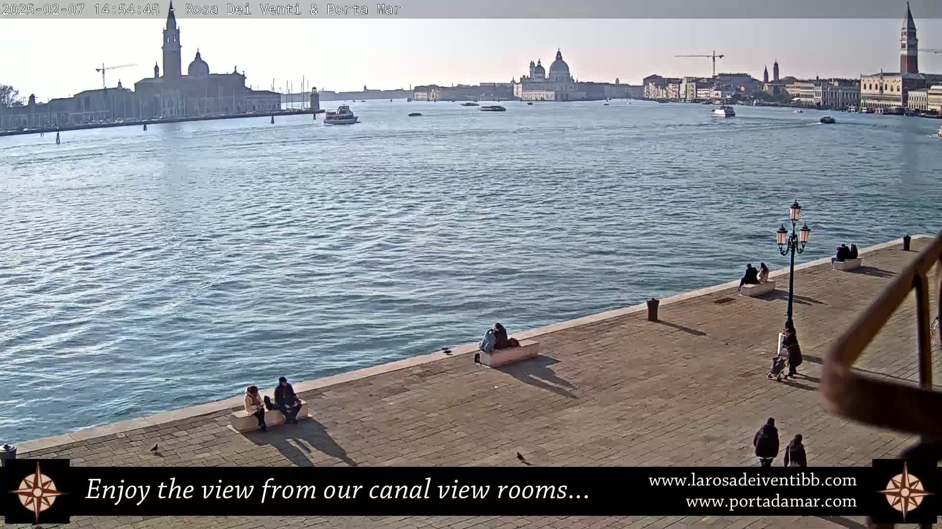 Venice Giudecca Island from San Marco Basin Live Cam - Veneto, Italy