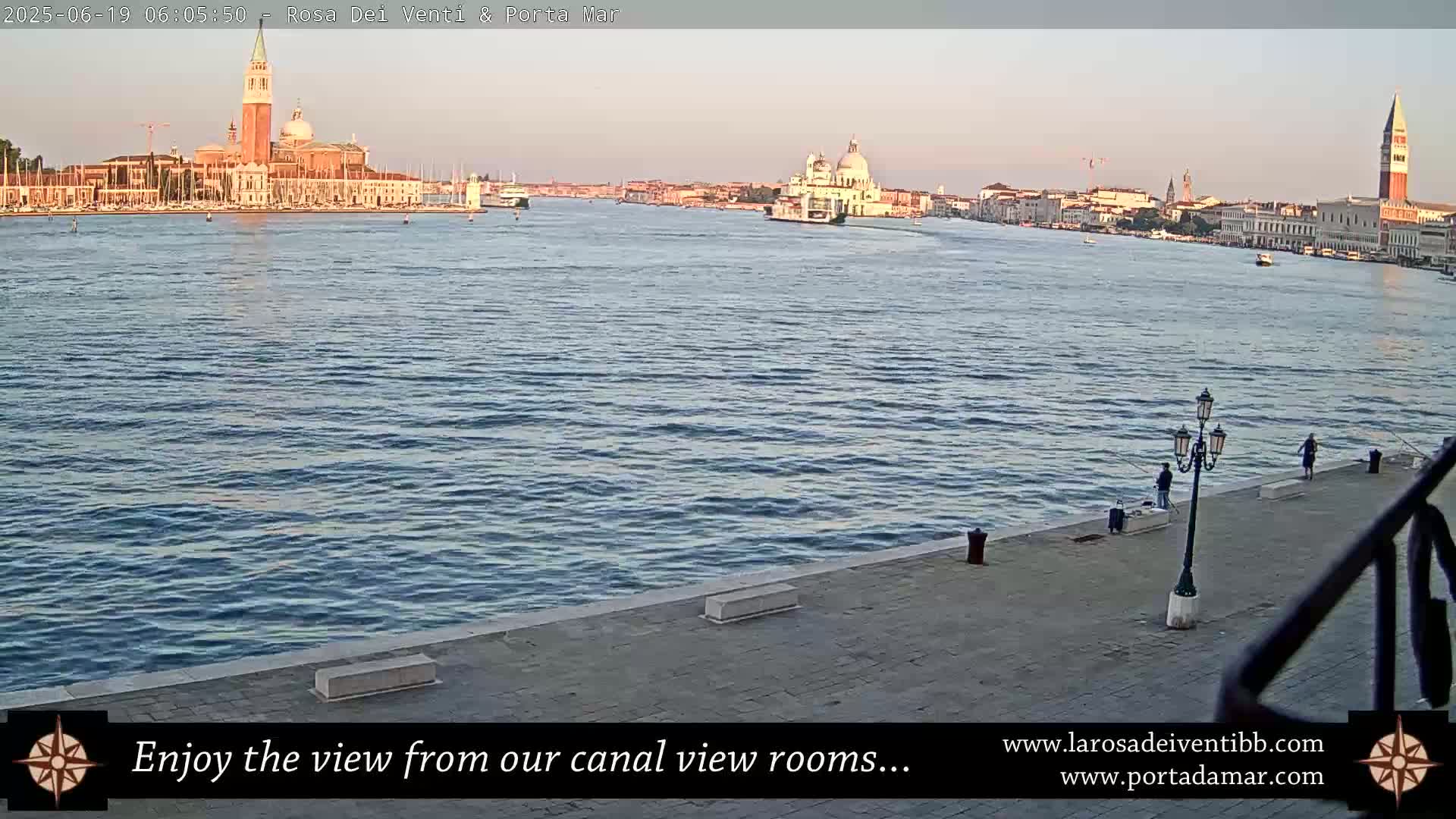Venice Giudecca Island from San Marco Basin Live Cam - Venice, Veneto, Italy