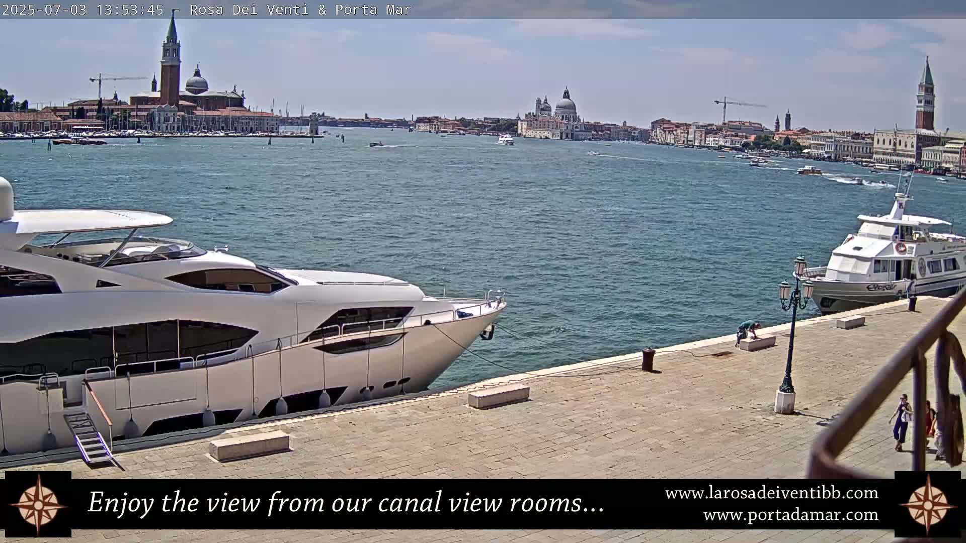 Venice Giudecca Island from San Marco Basin Live Cam - Venice, Veneto, Italy