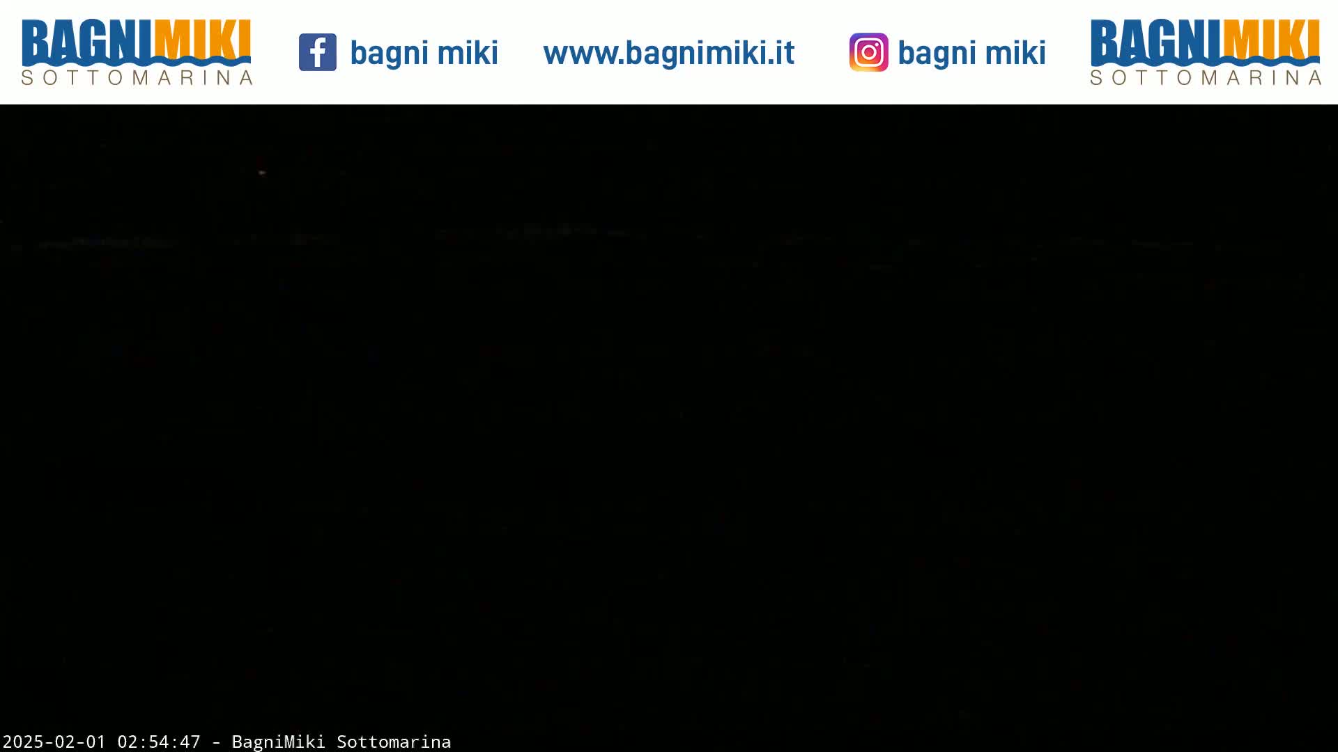 A completely dark nighttime scene is visible.