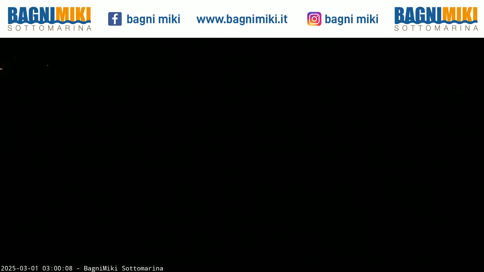 A completely dark nighttime scene is visible.