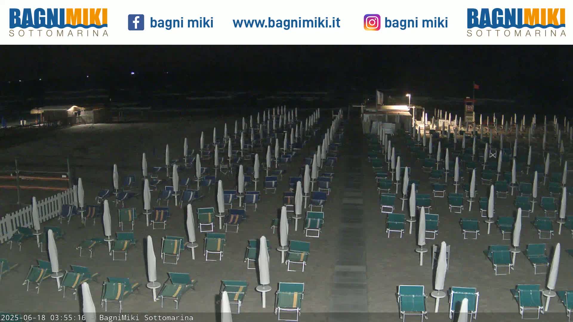 Venezia Sottomarina Miki Beach East View Live Cam - Venice, Veneto, Italy
