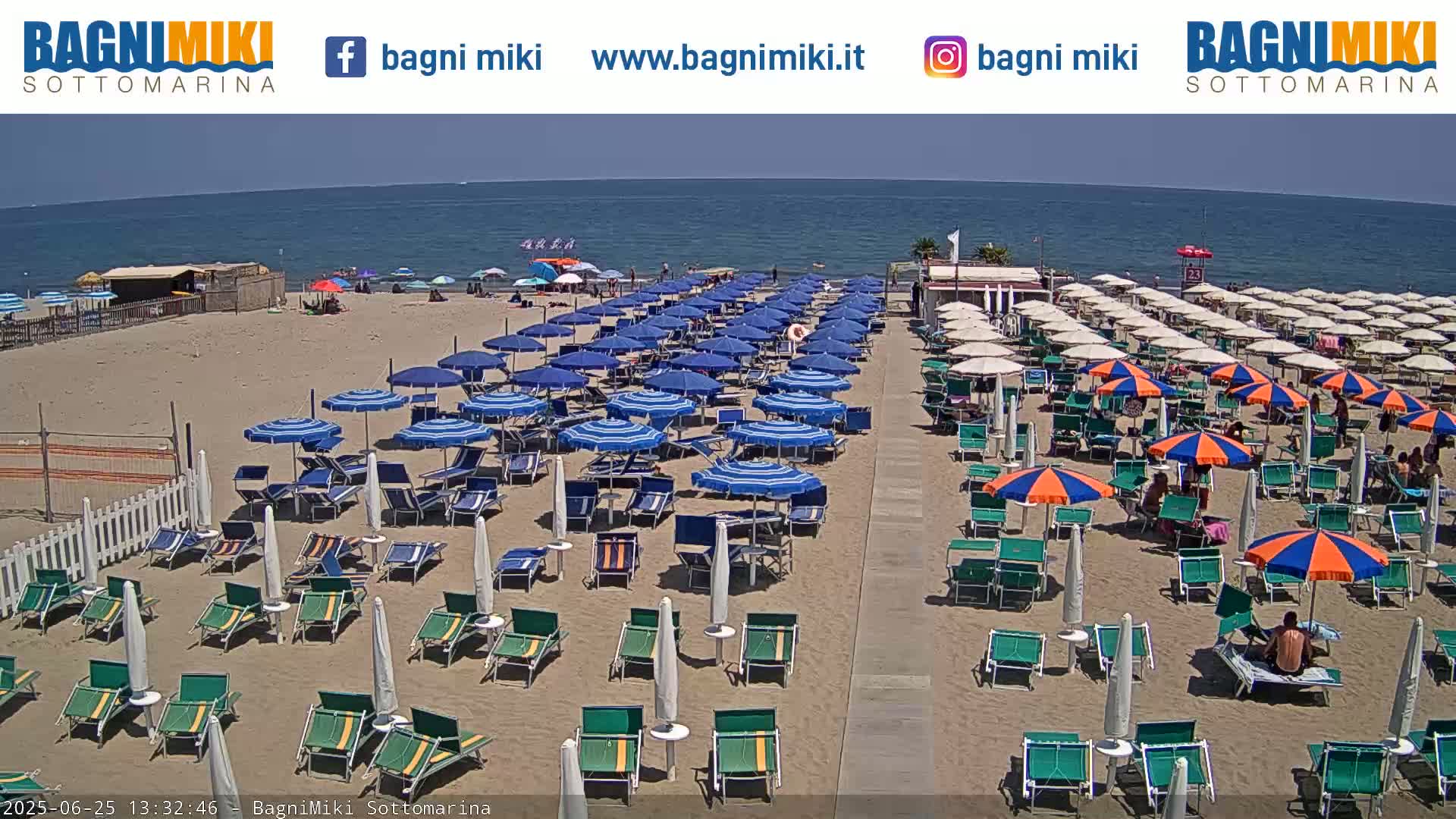 Venezia Sottomarina Miki Beach East View Live Cam - Venice, Veneto, Italy