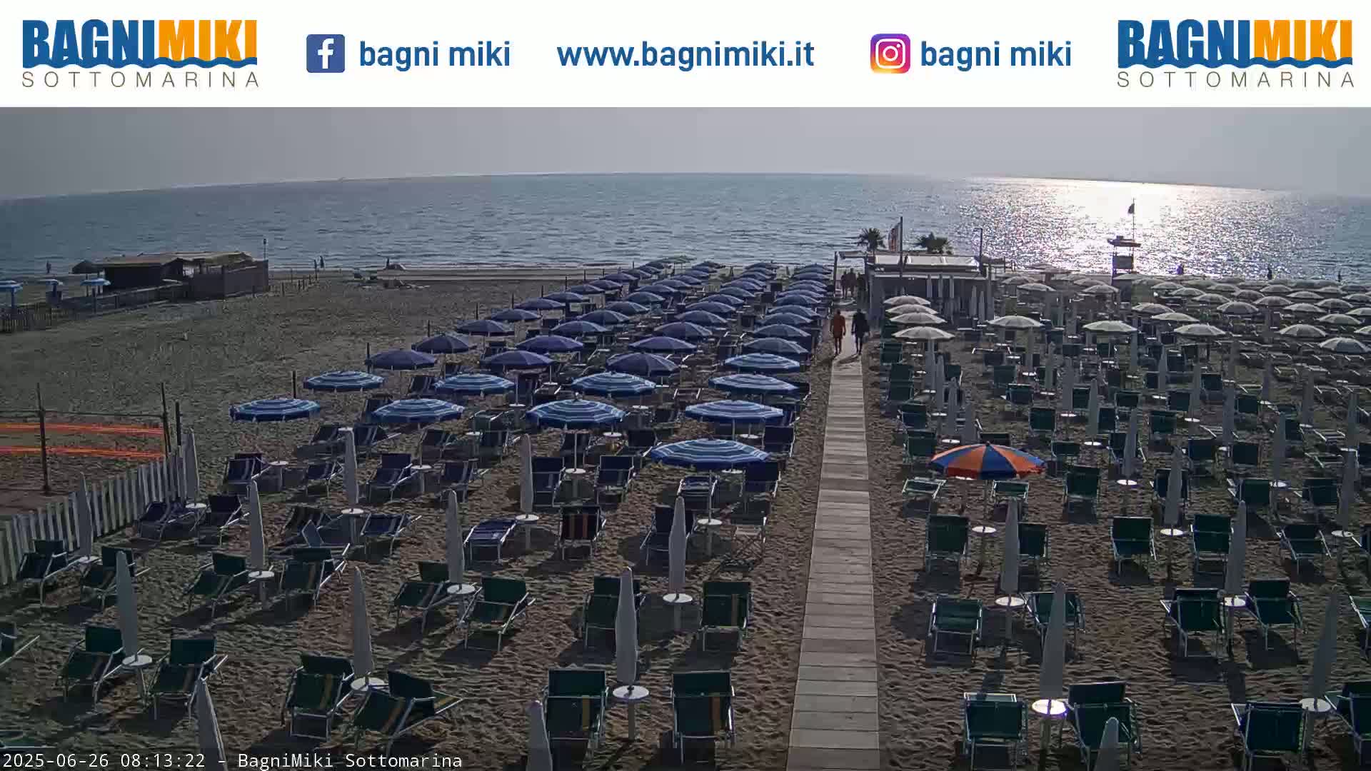 Venezia Sottomarina Miki Beach East View Live Cam - Venice, Veneto, Italy