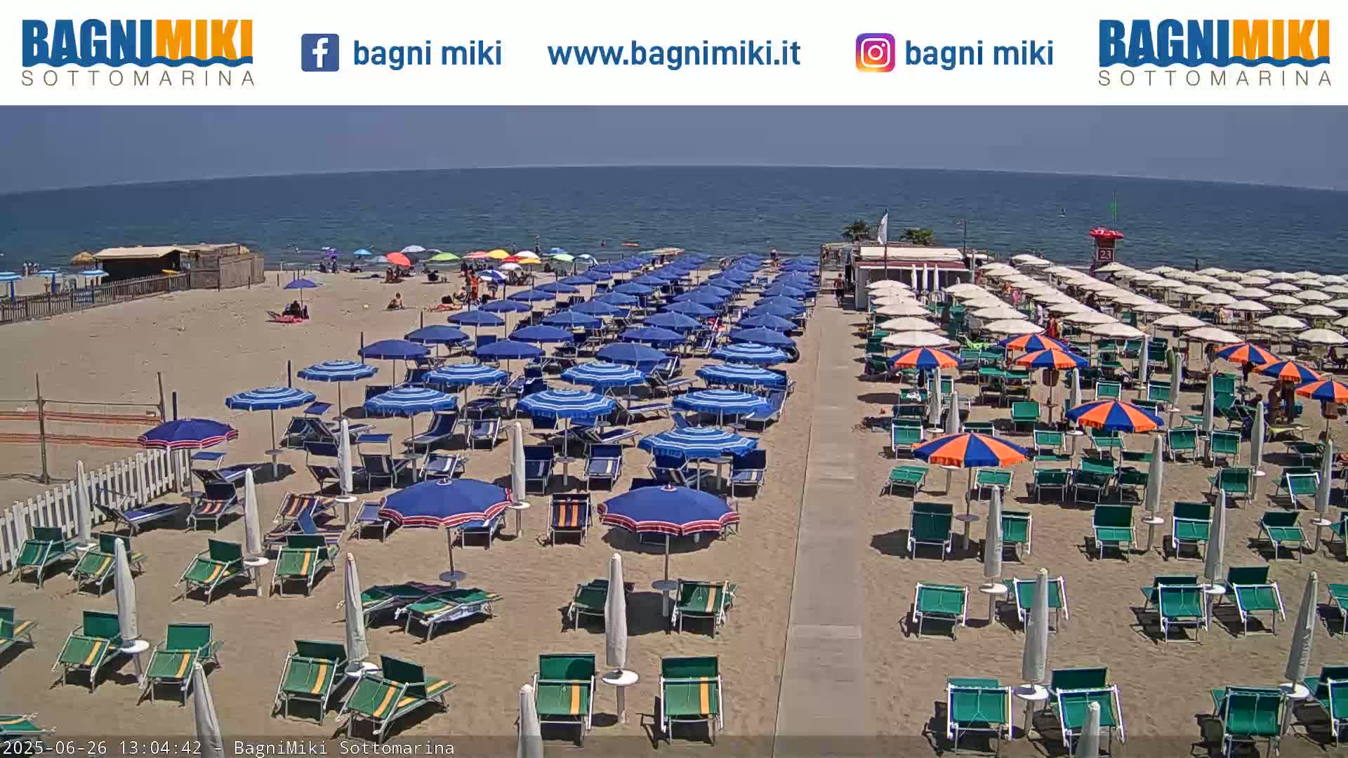 Venezia Sottomarina Miki Beach East View Live Cam - Venice, Veneto, Italy