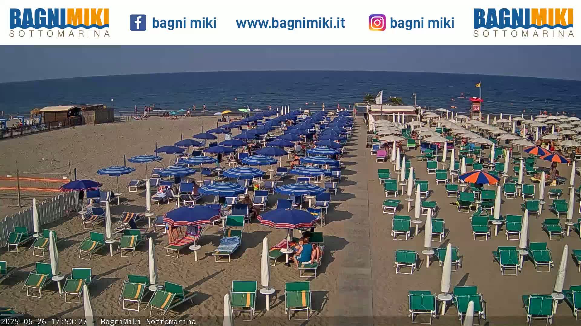 Venezia Sottomarina Miki Beach East View Live Cam - Venice, Veneto, Italy