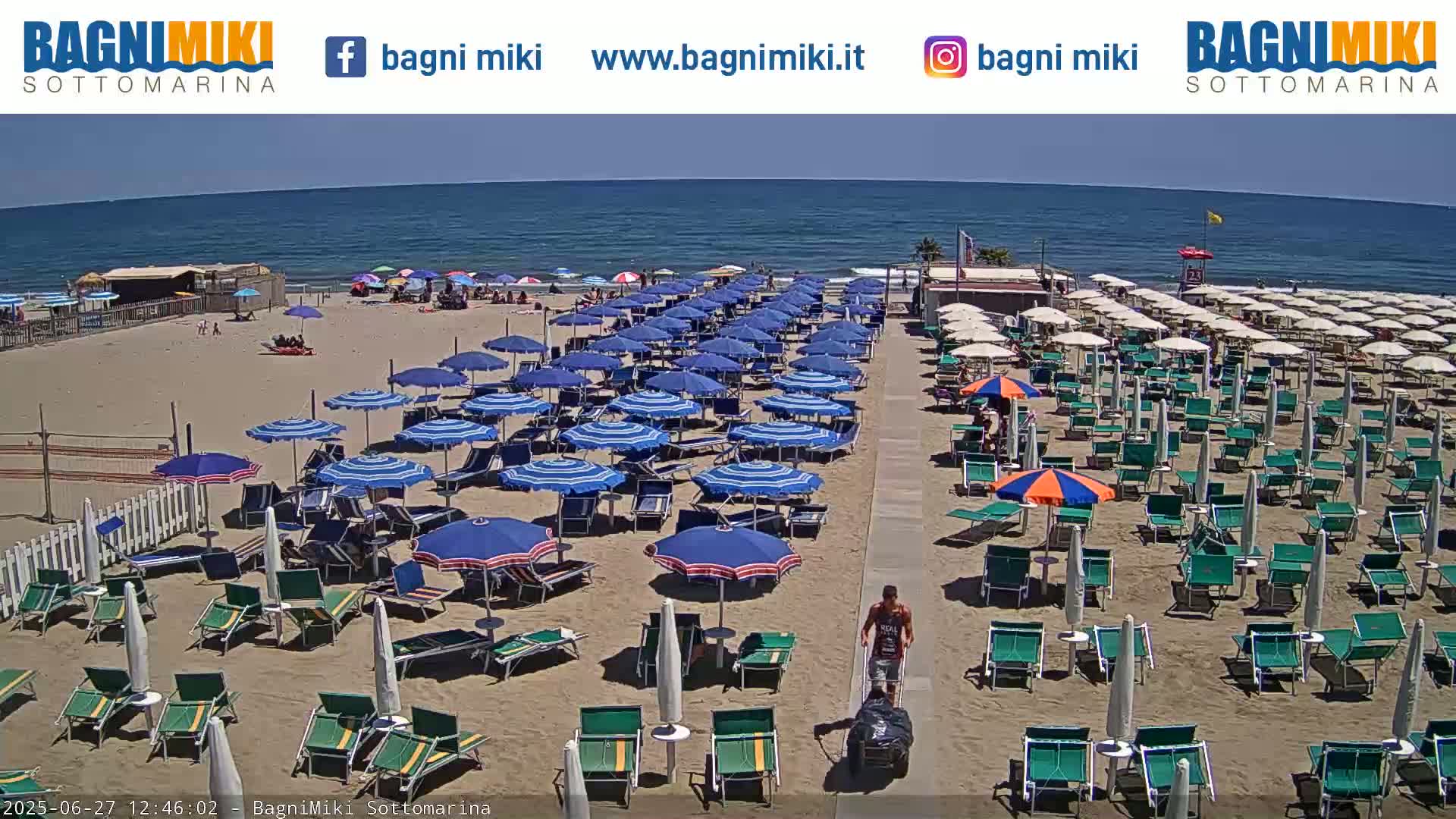 Venezia Sottomarina Miki Beach East View Live Cam - Venice, Veneto, Italy
