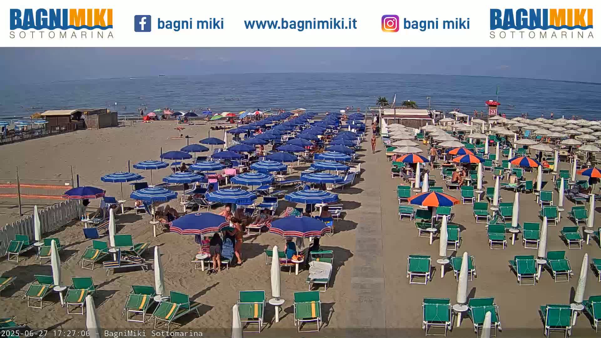 Venezia Sottomarina Miki Beach East View Live Cam - Venice, Veneto, Italy
