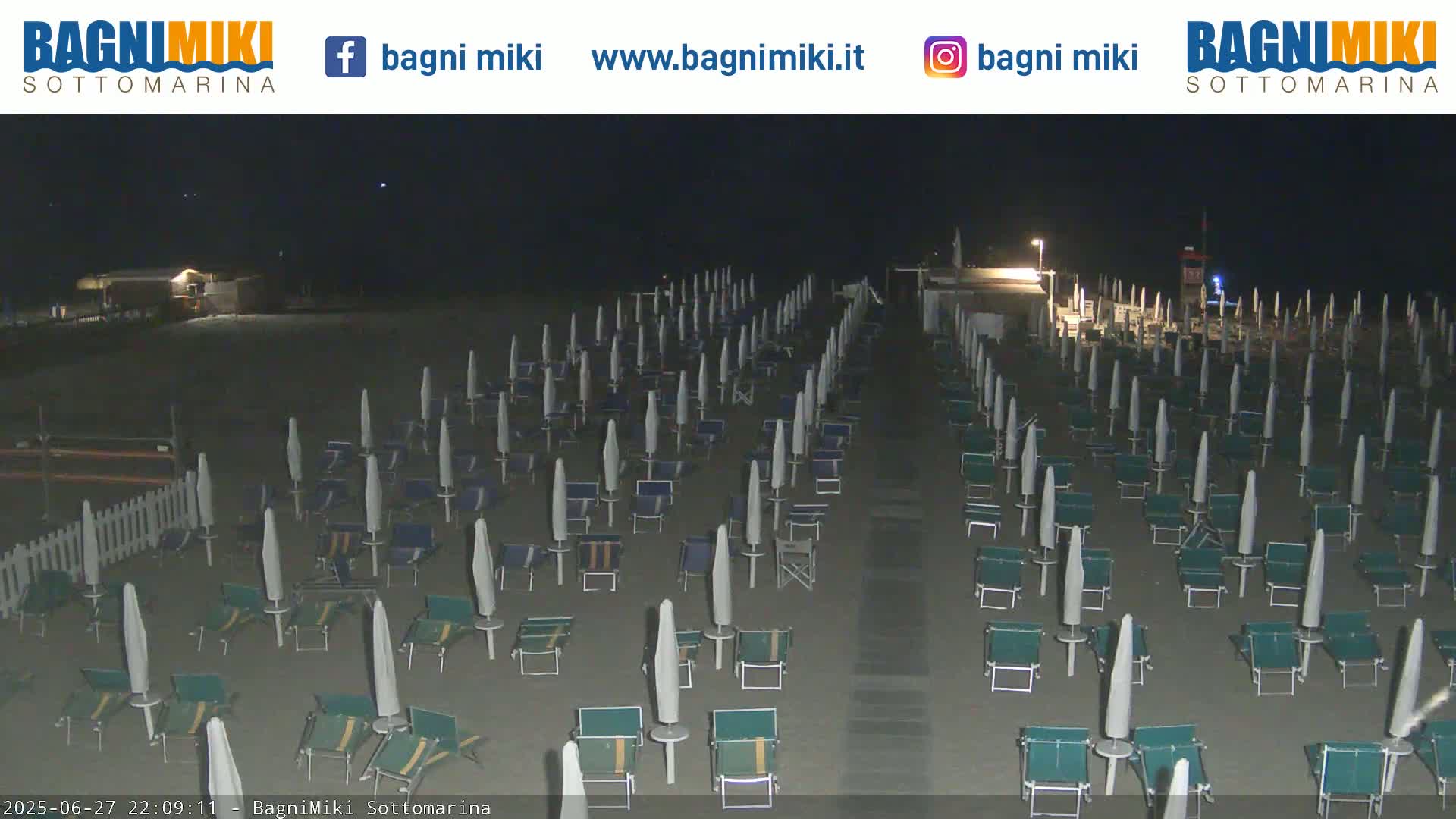 Venezia Sottomarina Miki Beach East View Live Cam - Venice, Veneto, Italy