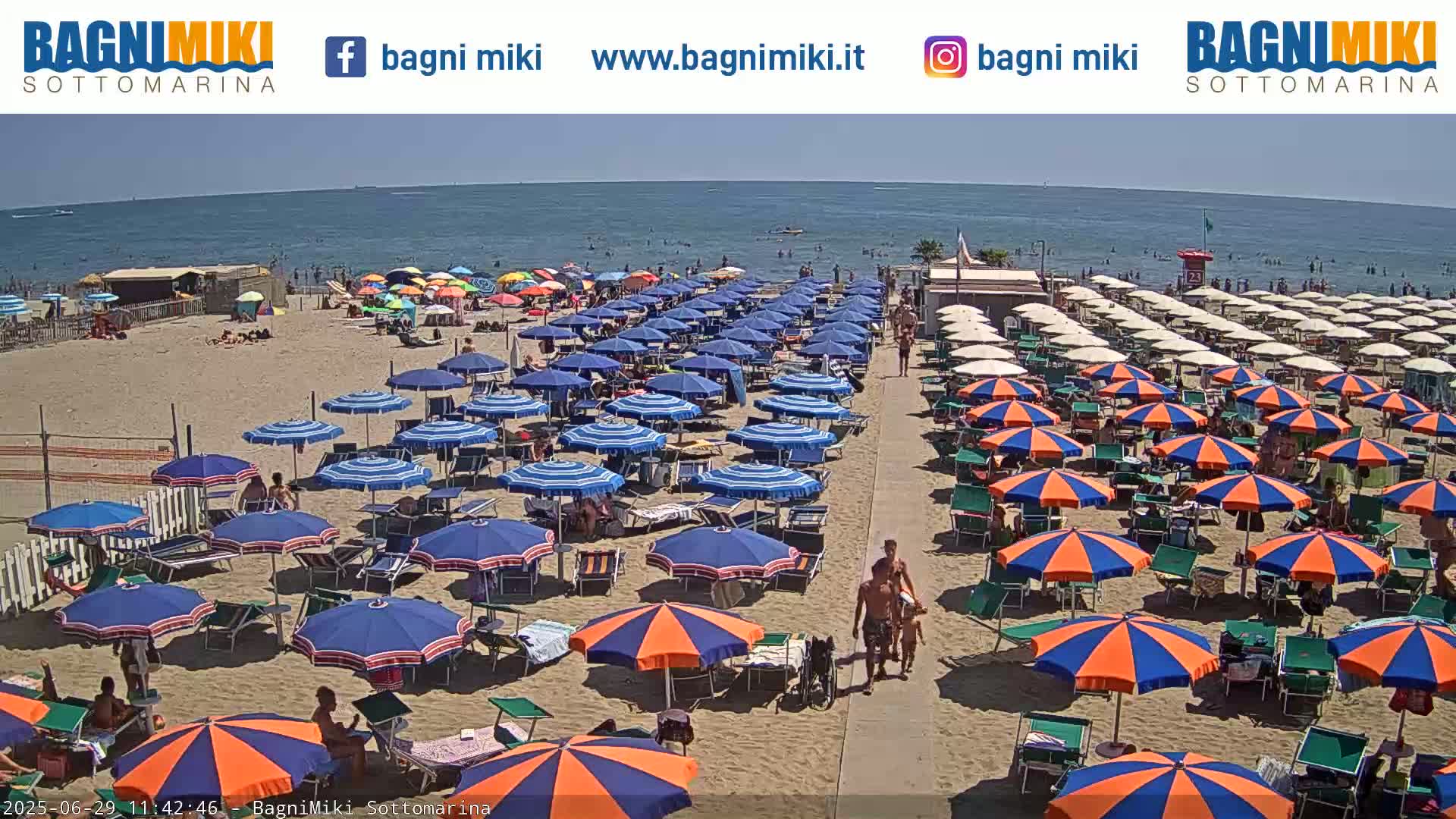 Venezia Sottomarina Miki Beach East View Live Cam - Venice, Veneto, Italy