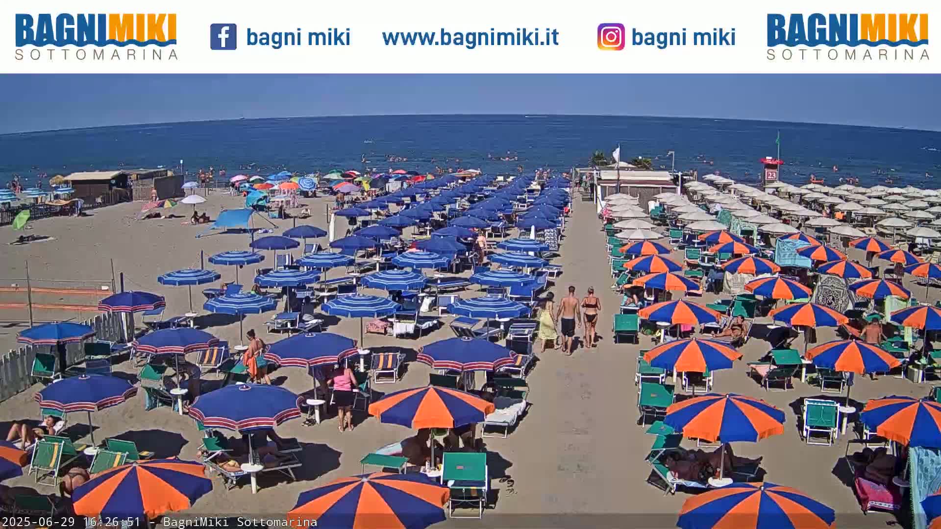 Venezia Sottomarina Miki Beach East View Live Cam - Venice, Veneto, Italy