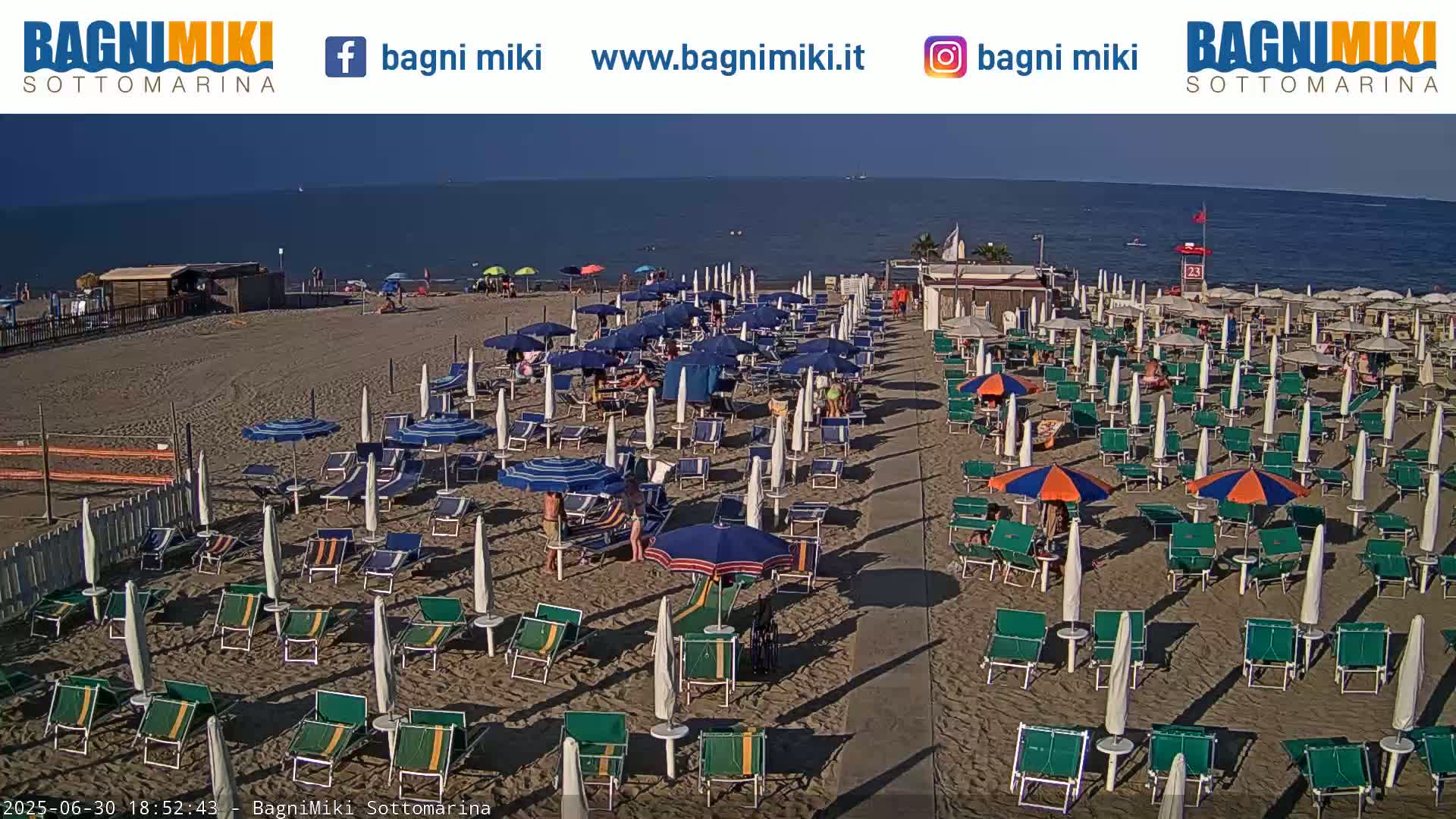 Venezia Sottomarina Miki Beach East View Live Cam - Venice, Veneto, Italy