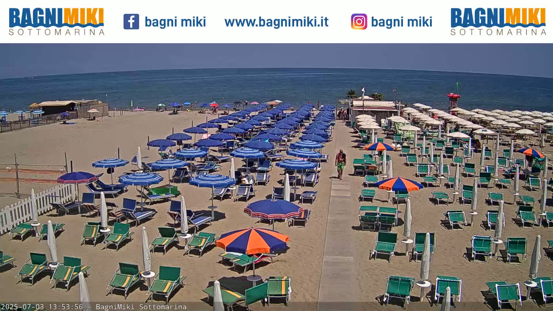 Venezia Sottomarina Miki Beach East View Live Cam - Venice, Veneto, Italy