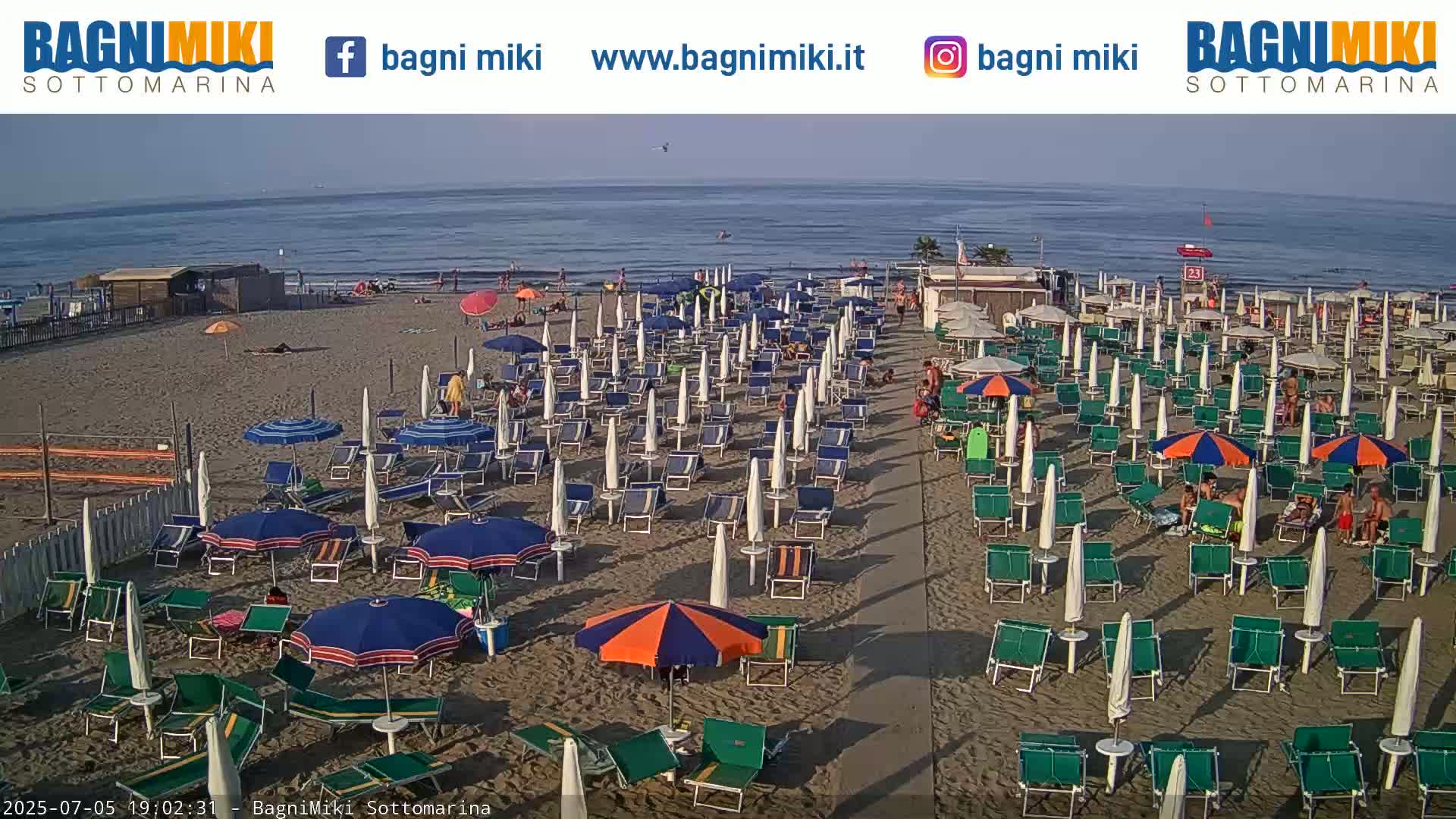 Venezia Sottomarina Miki Beach East View Live Cam - Venice, Veneto, Italy