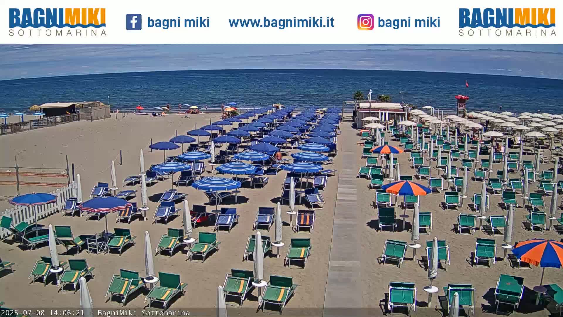 Venezia Sottomarina Miki Beach East View Live Cam - Venice, Veneto, Italy