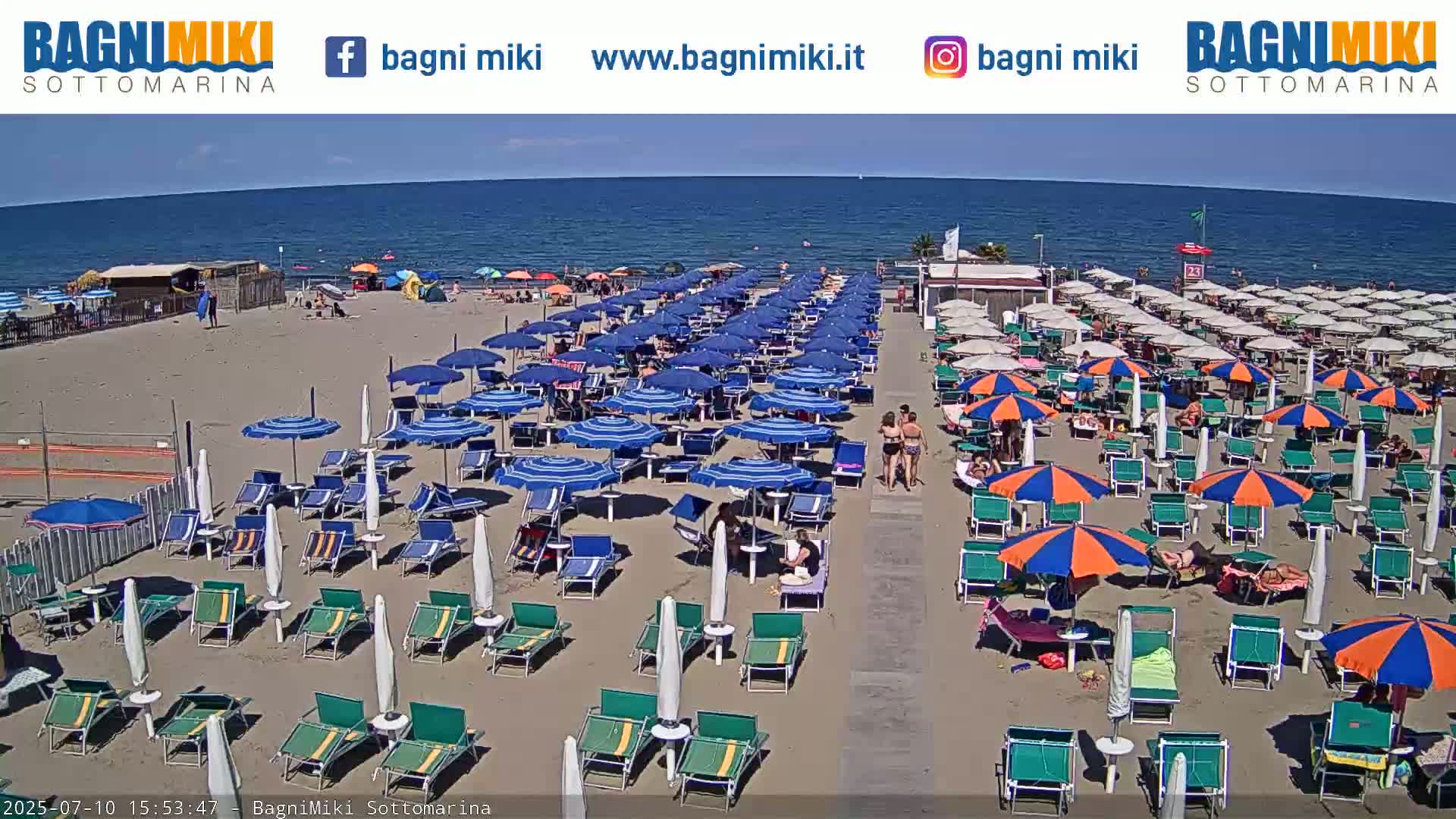 Venezia Sottomarina Miki Beach East View Live Cam - Venice, Veneto, Italy