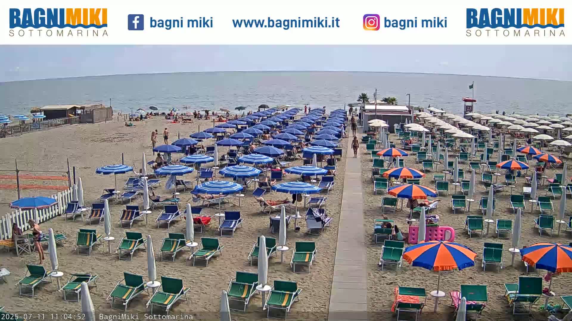 Venezia Sottomarina Miki Beach East View Live Cam - Venice, Veneto, Italy