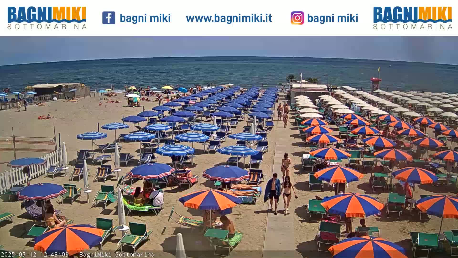 Venezia Sottomarina Miki Beach East View Live Cam - Venice, Veneto, Italy