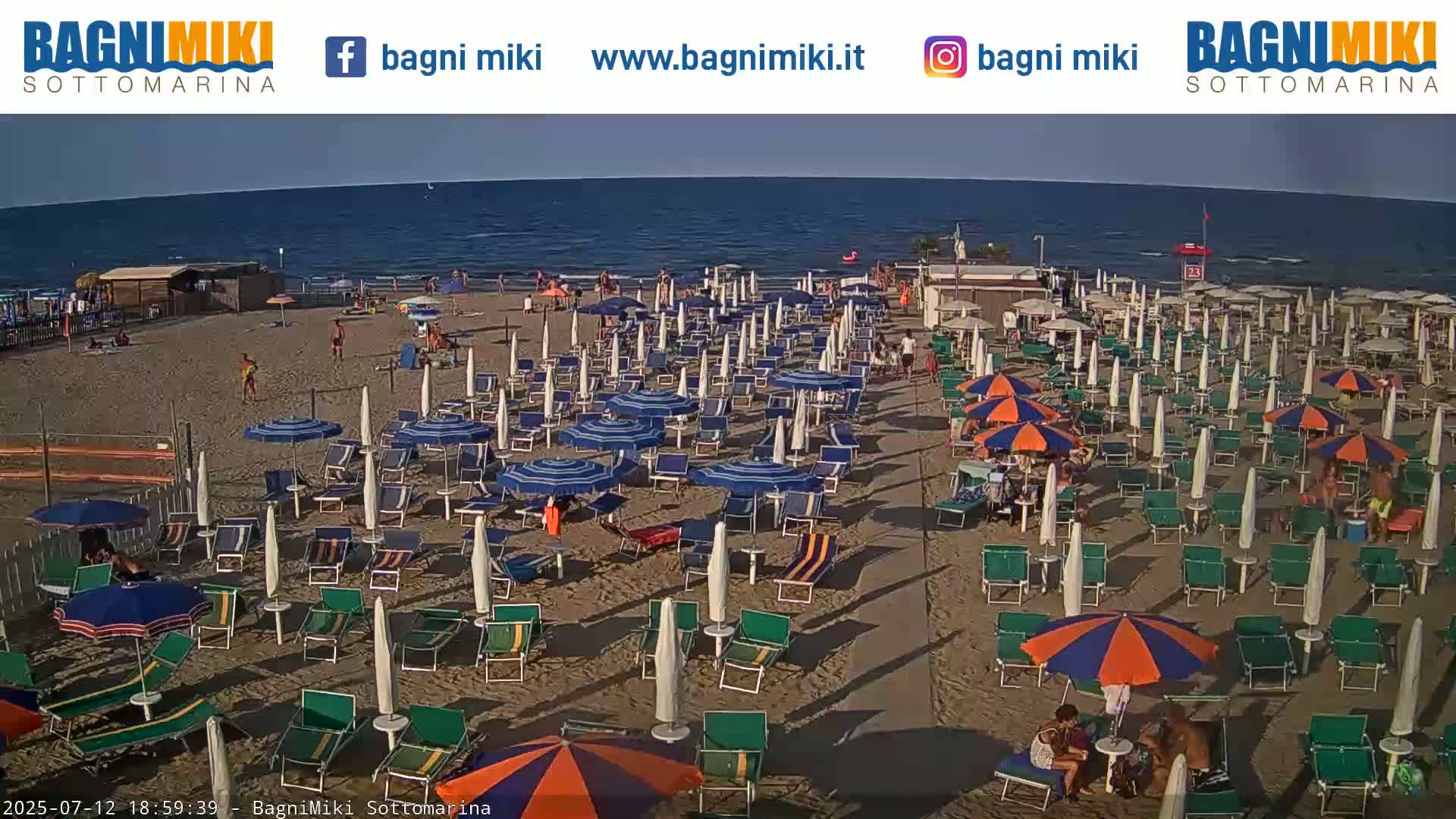 Venezia Sottomarina Miki Beach East View Live Cam - Venice, Veneto, Italy