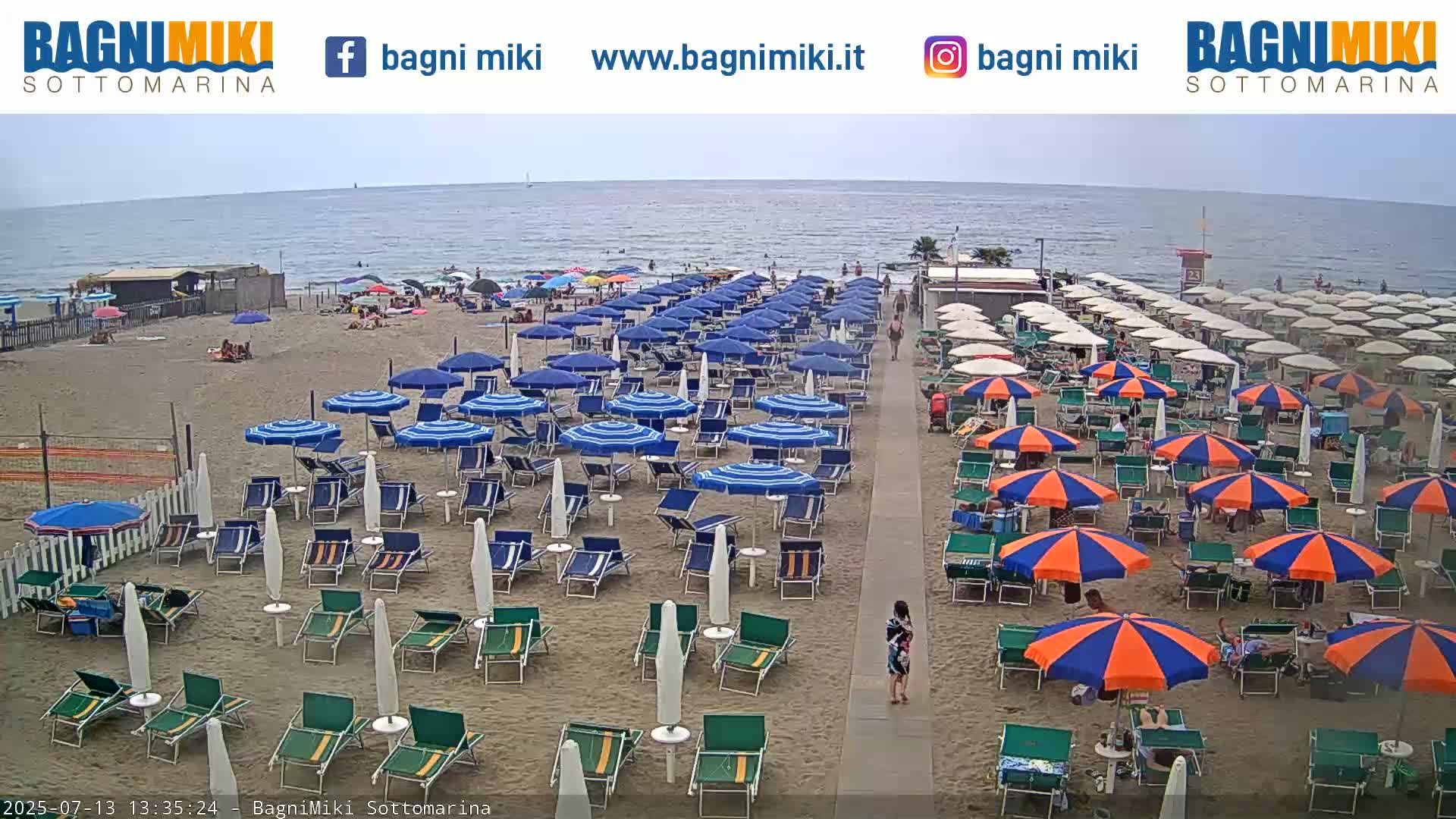 Venezia Sottomarina Miki Beach East View Live Cam - Venice, Veneto, Italy