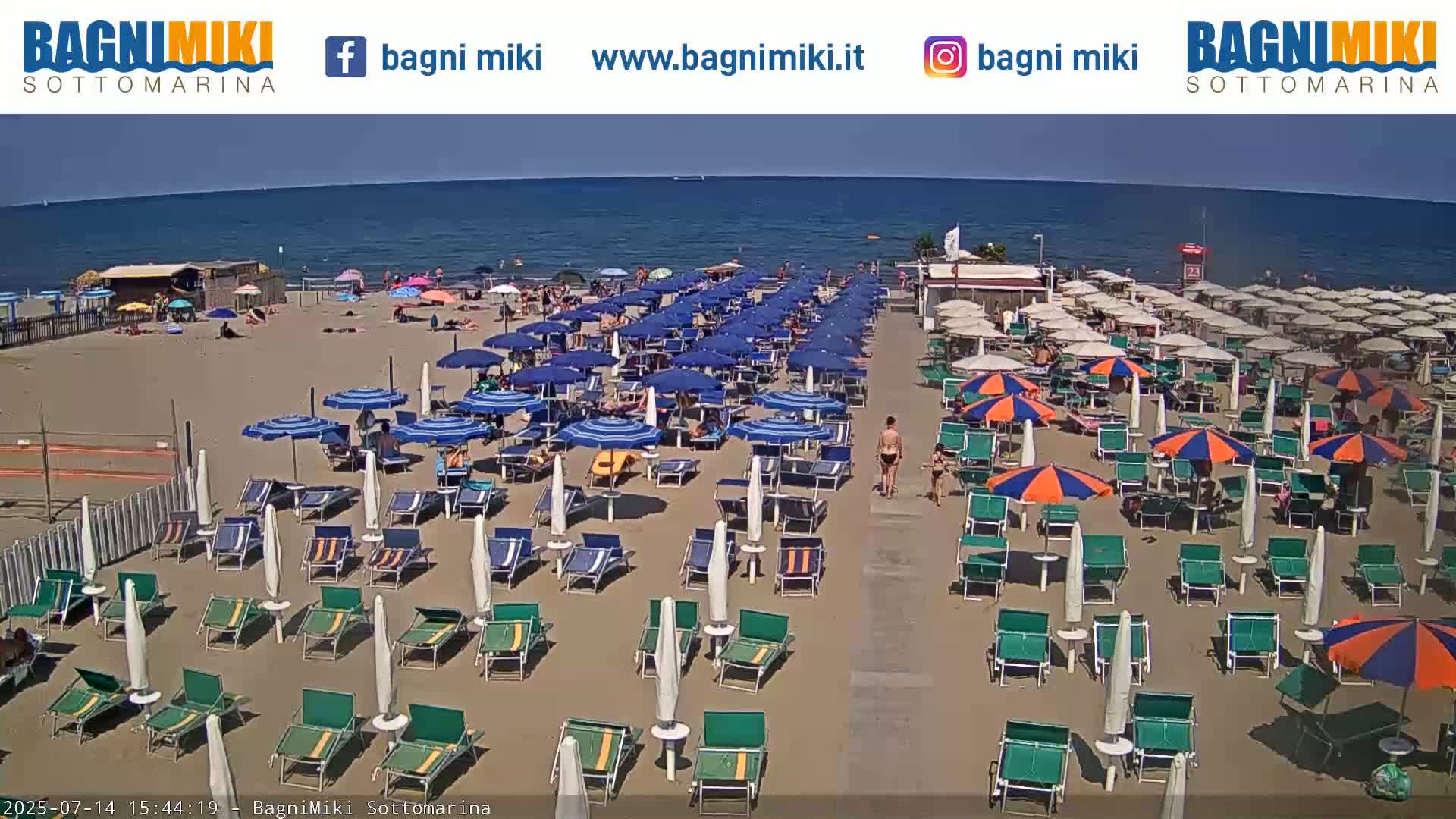 Venezia Sottomarina Miki Beach East View Live Cam - Venice, Veneto, Italy