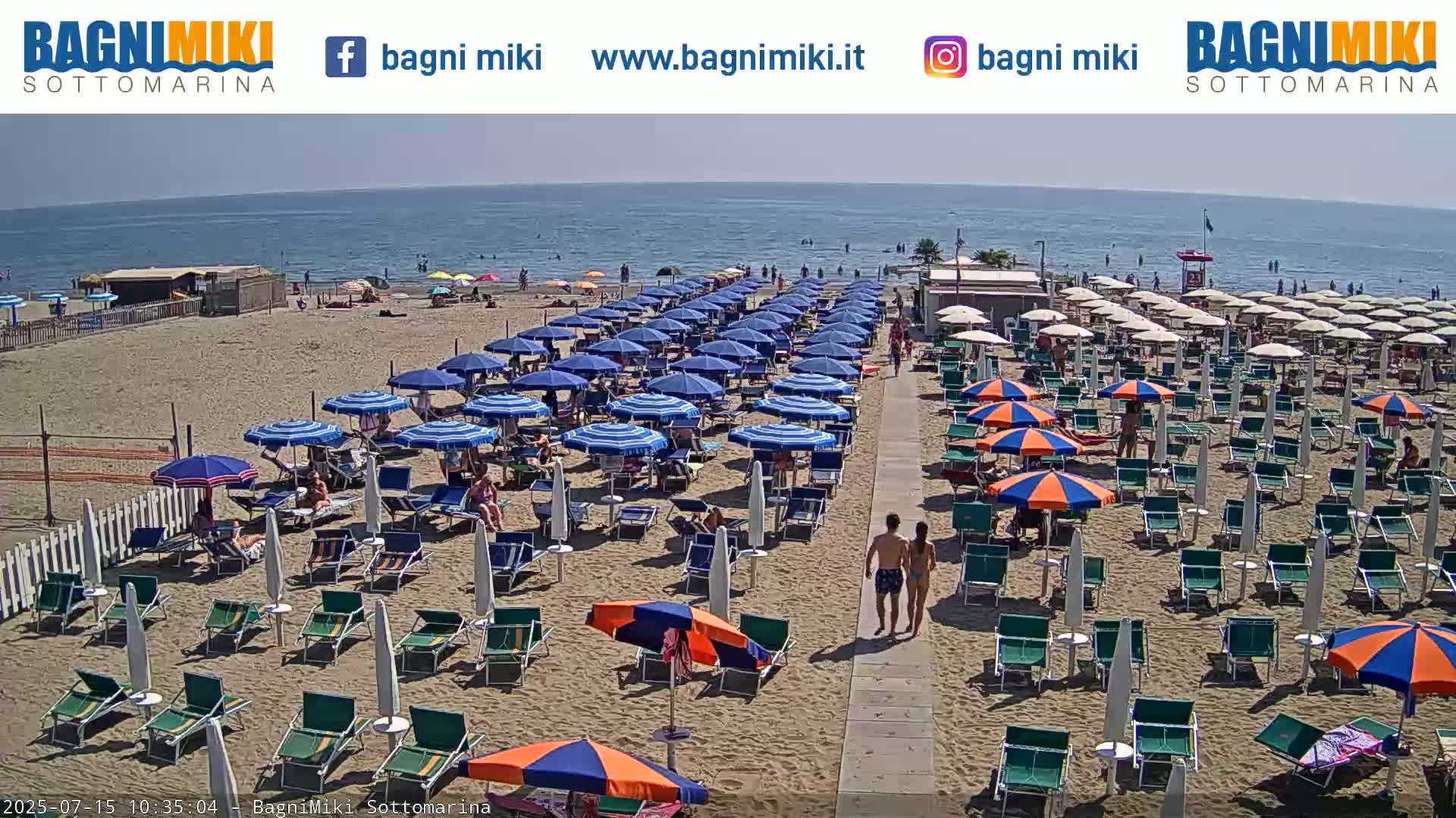 Venezia Sottomarina Miki Beach East View Live Cam - Venice, Veneto, Italy