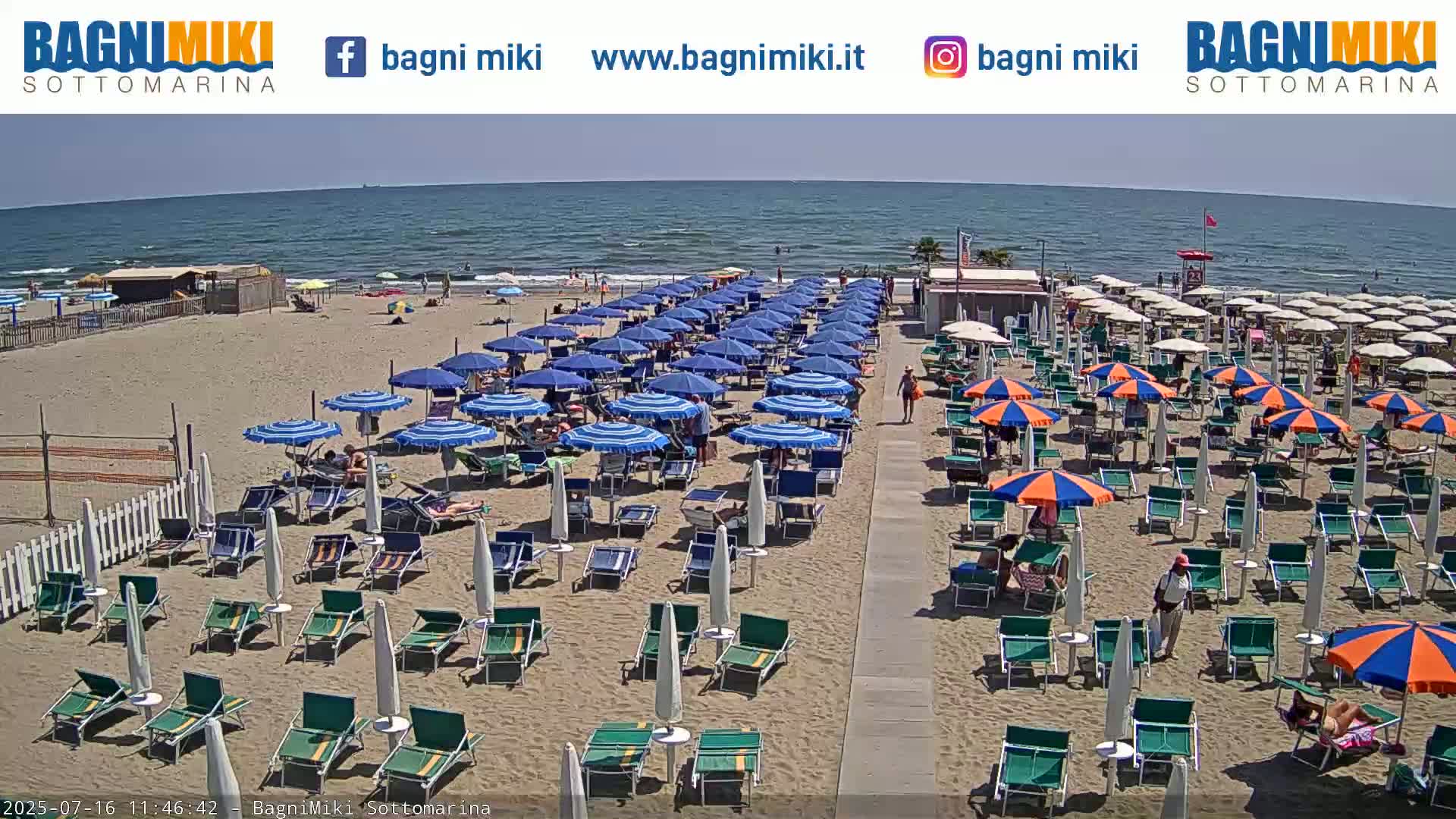 Venezia Sottomarina Miki Beach East View Live Cam - Venice, Veneto, Italy