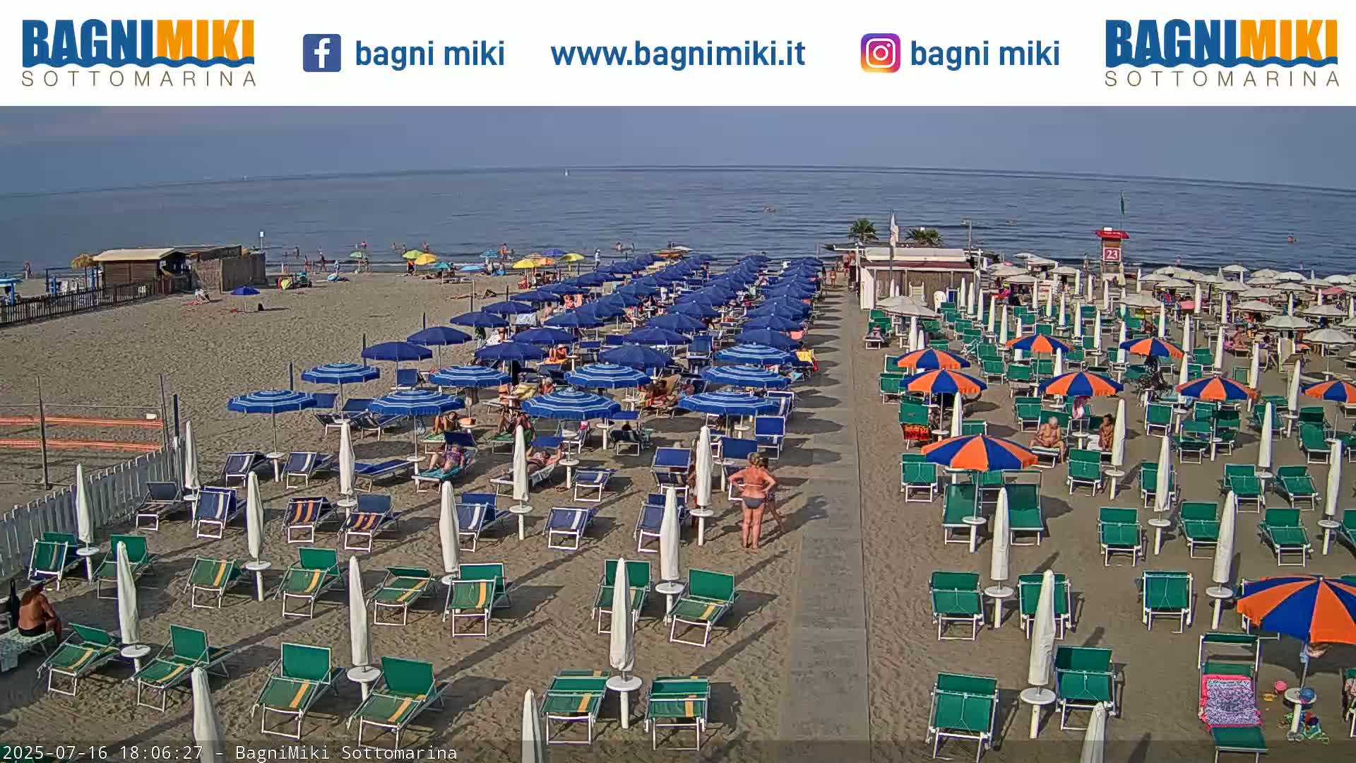 Venezia Sottomarina Miki Beach East View Live Cam - Venice, Veneto, Italy