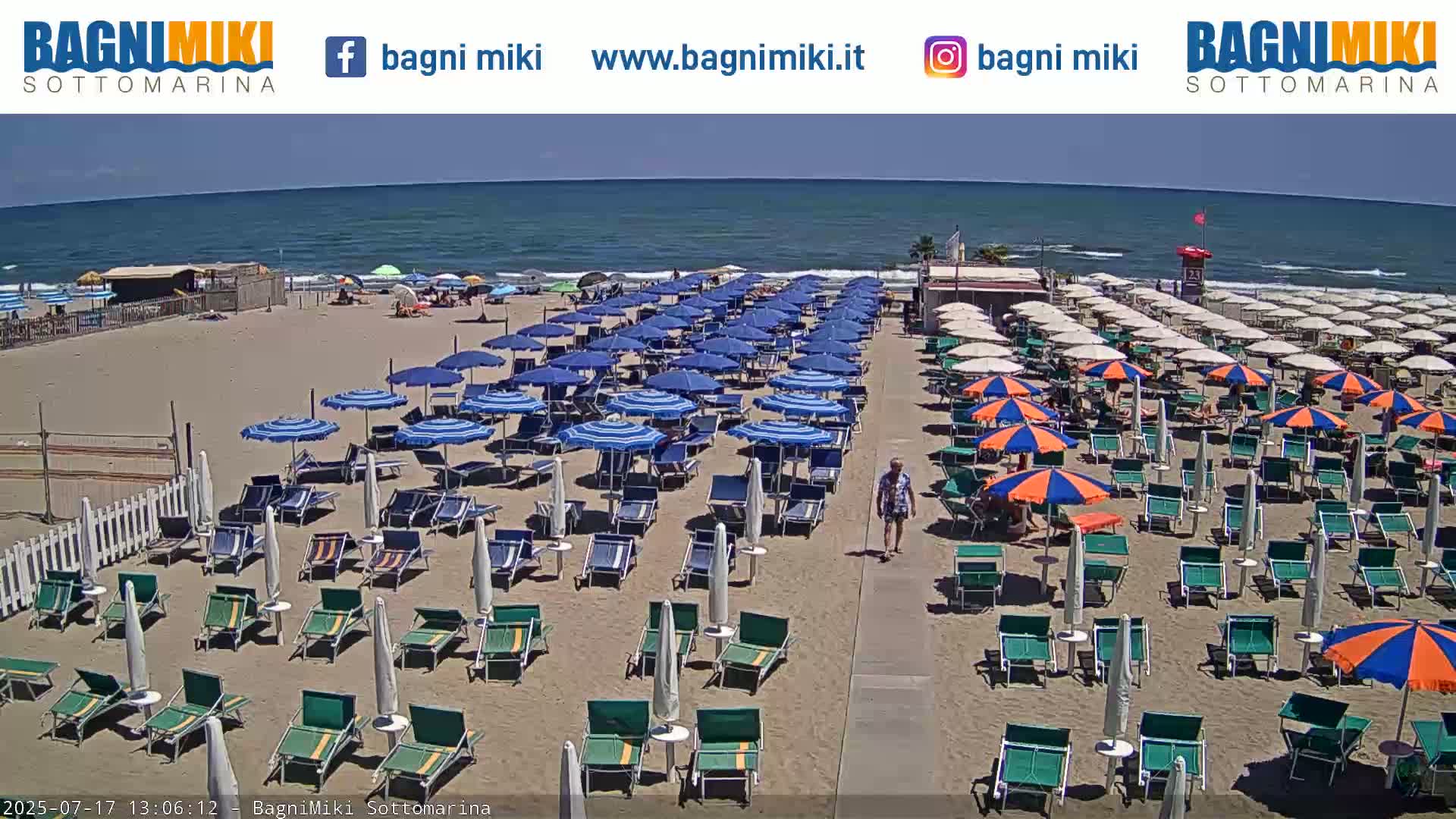 Venezia Sottomarina Miki Beach East View Live Cam - Venice, Veneto, Italy