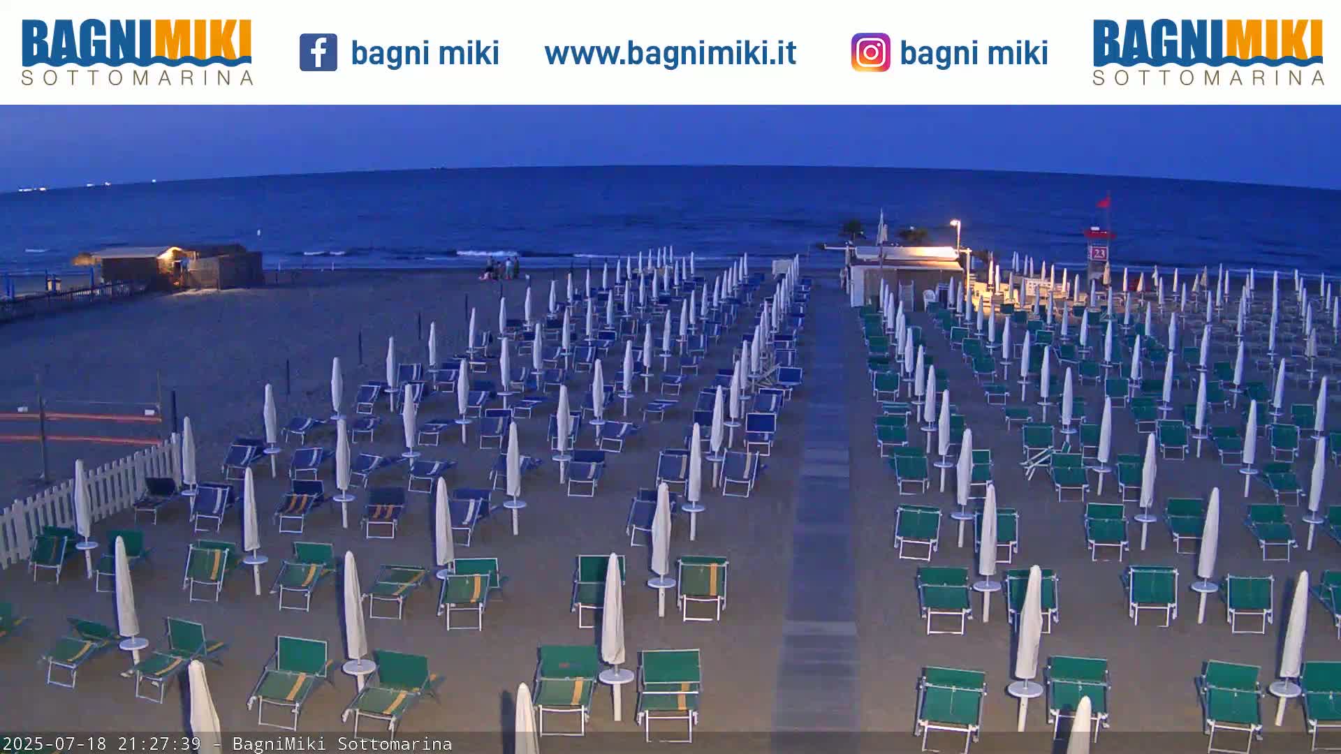 Venezia Sottomarina Miki Beach East View Live Cam - Venice, Veneto, Italy