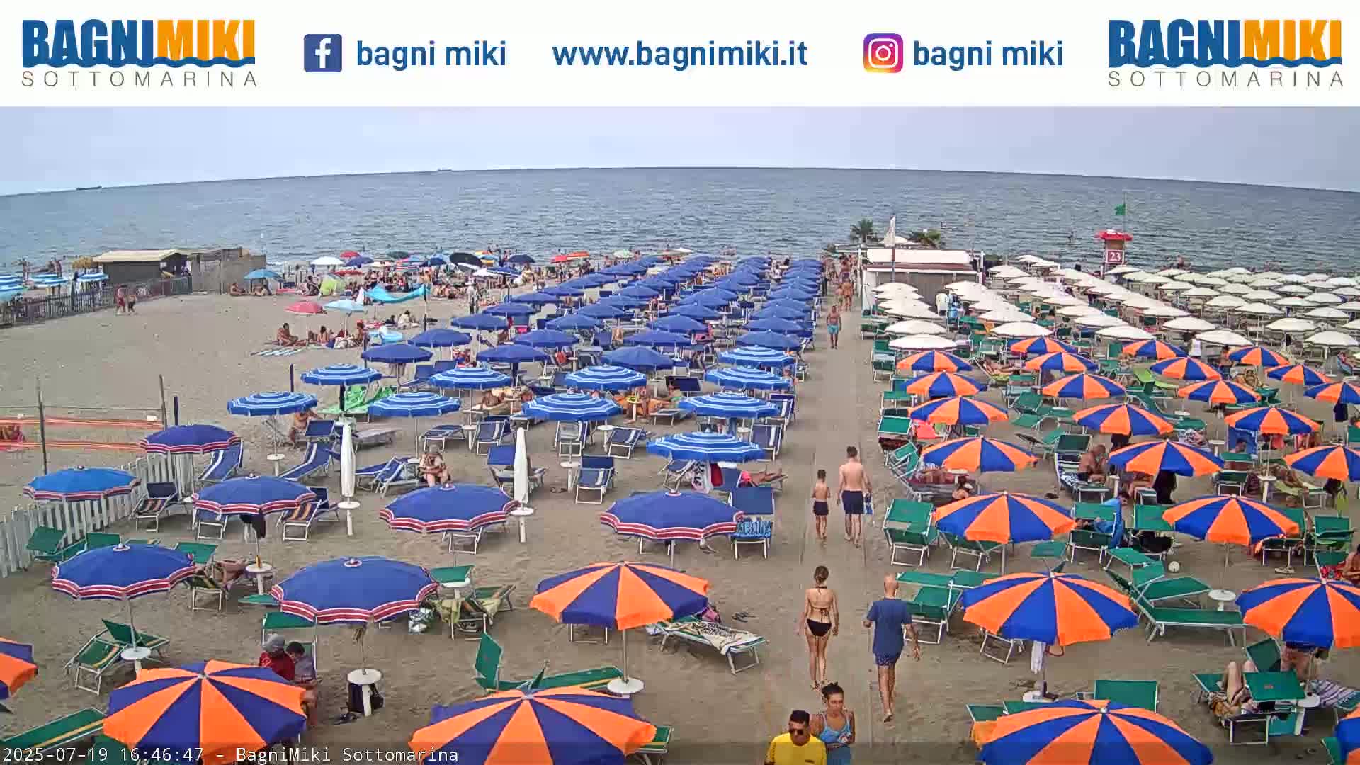 Venezia Sottomarina Miki Beach East View Live Cam - Venice, Veneto, Italy