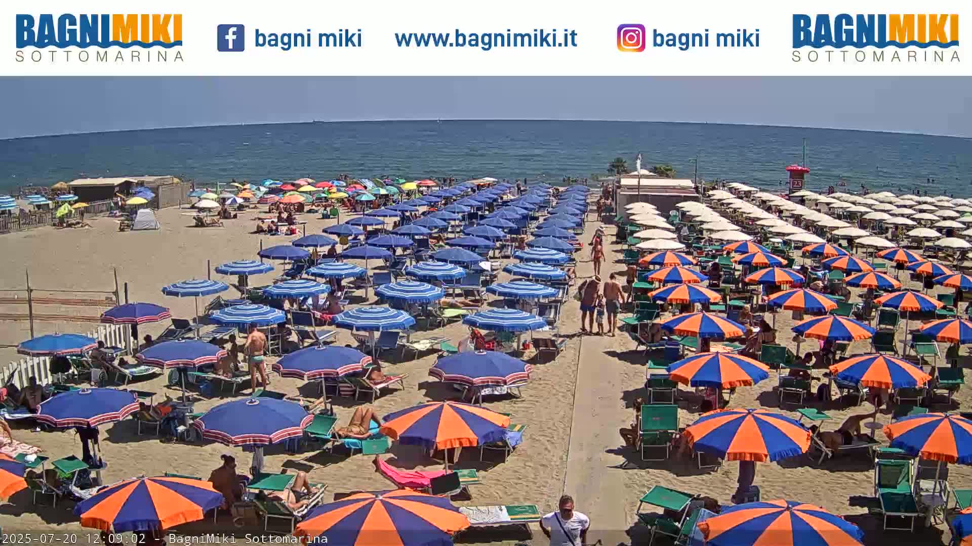 Venezia Sottomarina Miki Beach East View Live Cam - Venice, Veneto, Italy