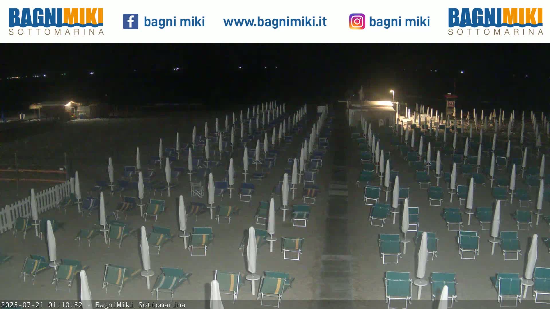 Venezia Sottomarina Miki Beach East View Live Cam - Venice, Veneto, Italy